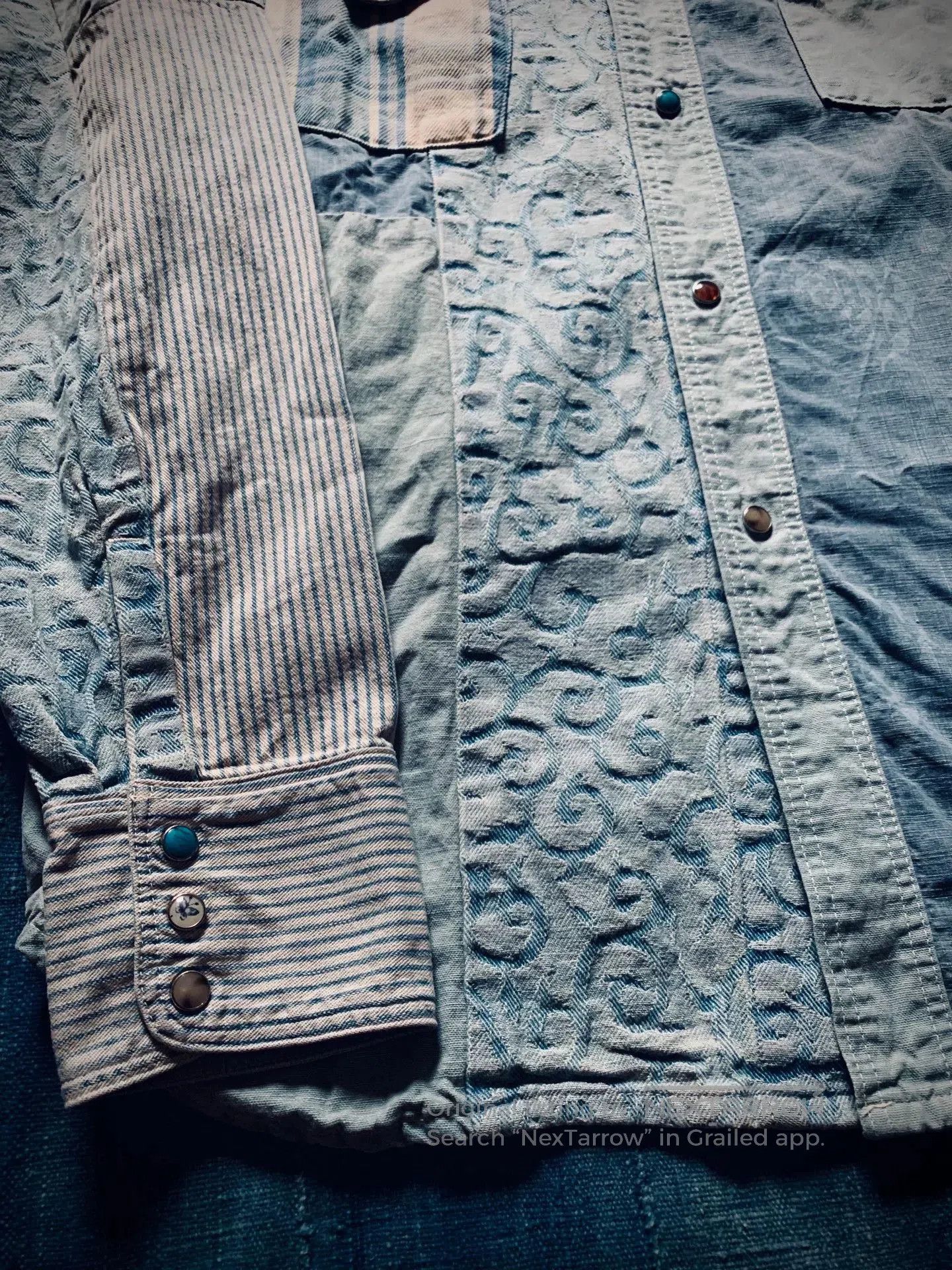 Kapital Kapital Veggie Dye Patchwork Denim Shirt. Size US L / EU 52-54 / 3 - 5 Thumbnail