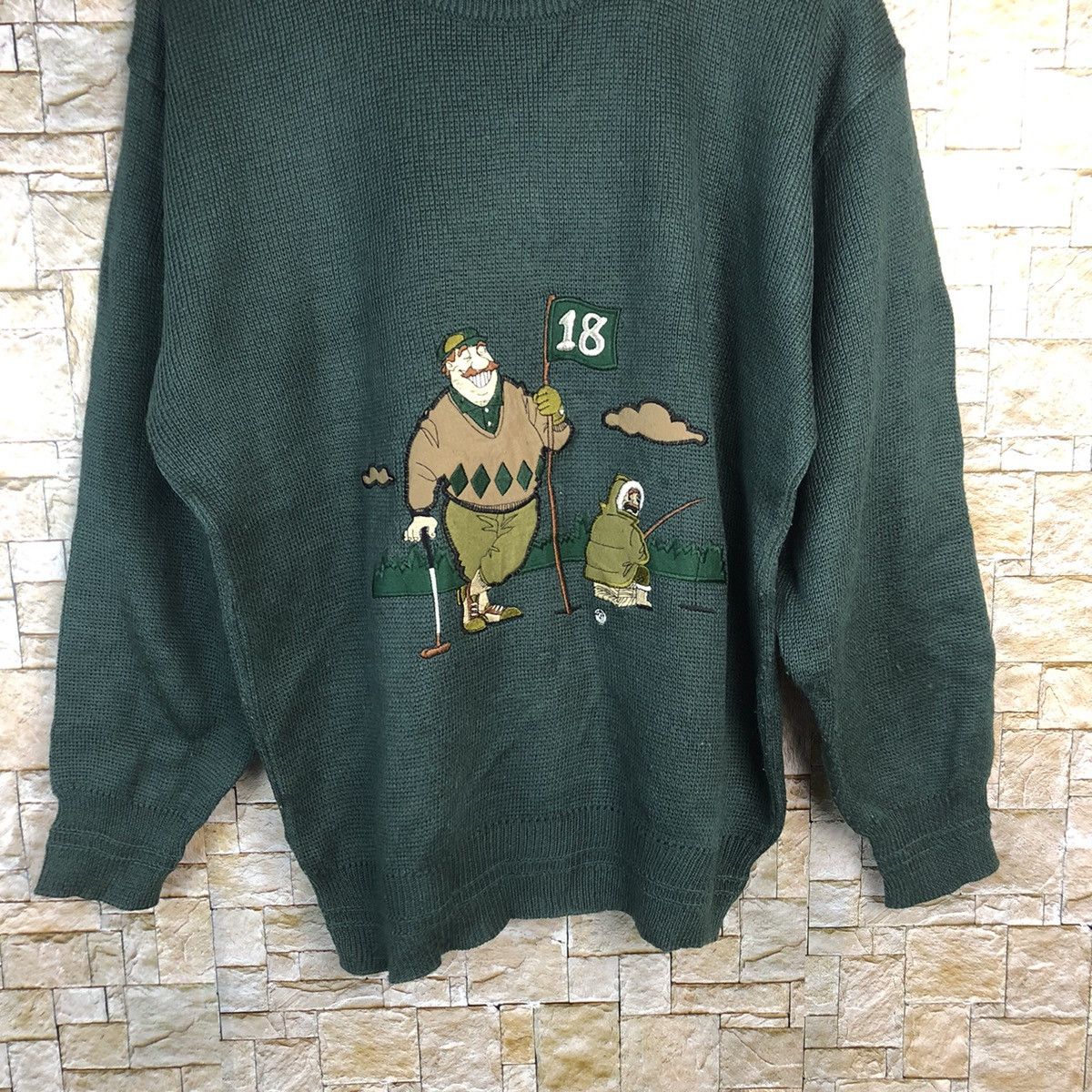 Vintage Grand Dipdie golf vintage cartoon Green Sweatshirt #A685 Size US M / EU 48-50 / 2 - 3 Thumbnail