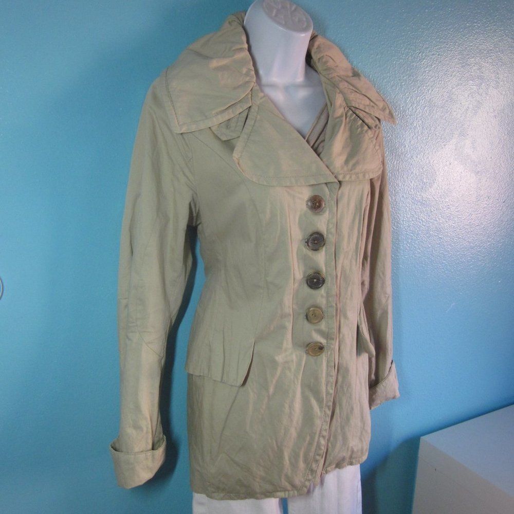 Vintage Creenstone Beige Jacket Size 36 Fits XS Button and Zip Front Size XS / US 0-2 / IT 36-38 - 5 Thumbnail
