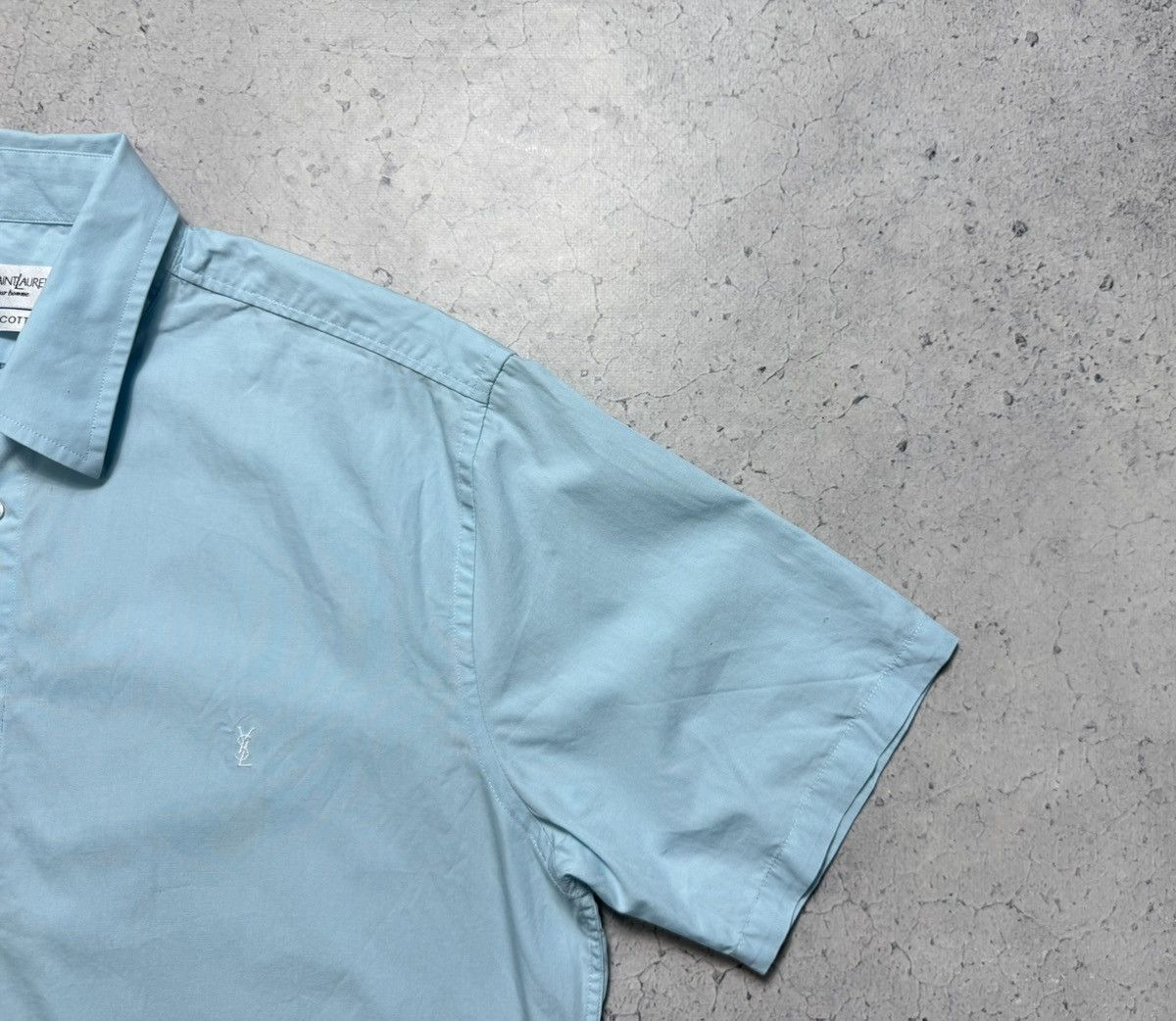 Yves Saint Laurent Yves Saint Laurent YSL Vintage Button Short Sleeve Shirt Size US L / EU 52-54 / 3 - 2 Thumbnail