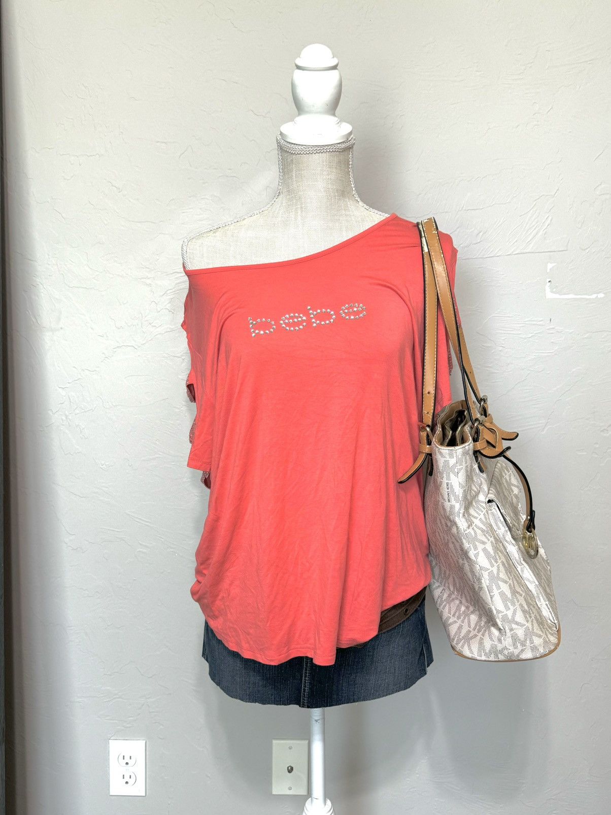 Bebe Bebe Y2K Pink Shirt Rhinestone Women’s Top Size 2X Size XXL / US 16-18 / IT 52-54 - 1 Thumbnail