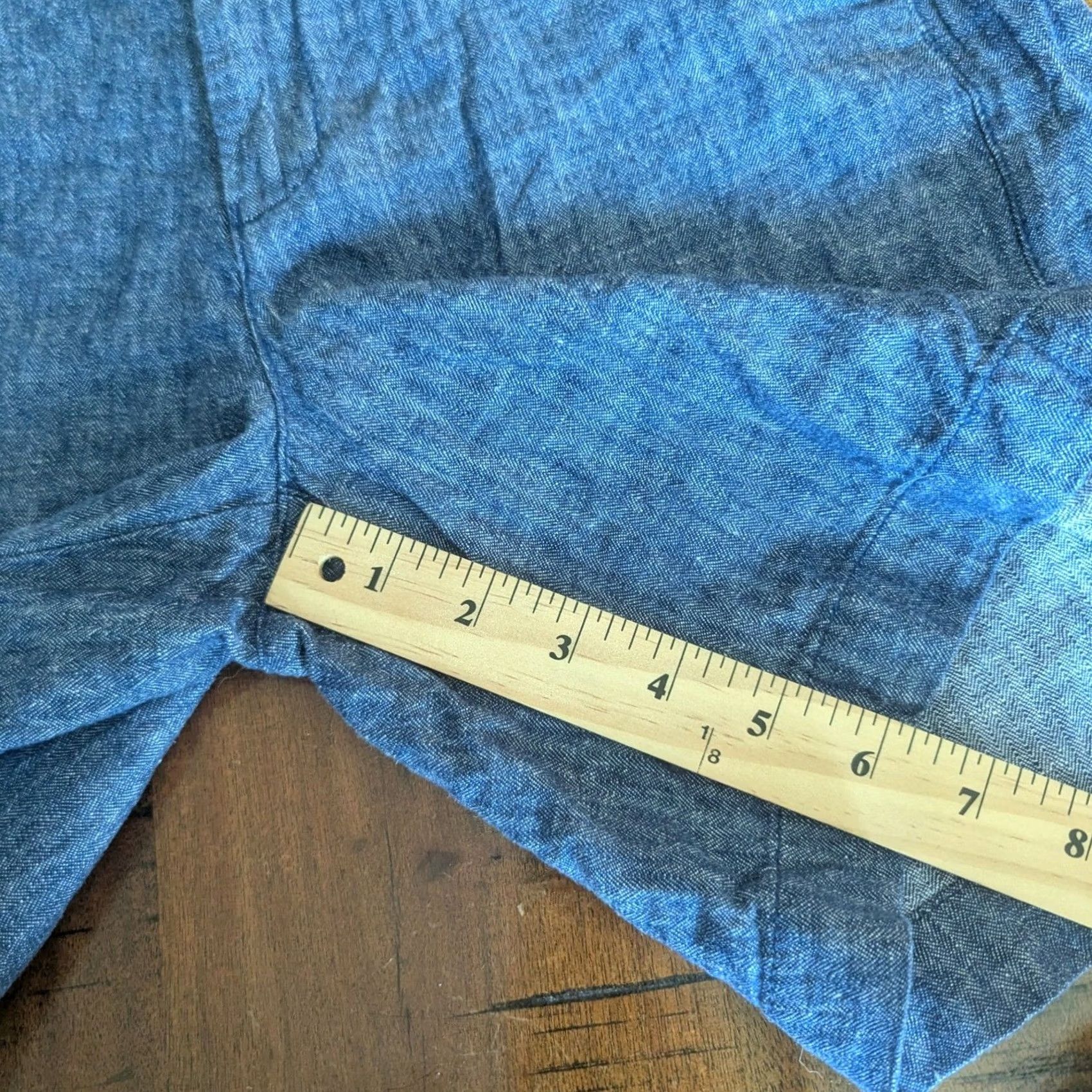 Old Navy VINTAGE: Old Navy Everyday Short Blue Linen Blend Mid Rise 5 in Inseam Sz 2 Preppy Size 24" / US 00 / IT 34 - 6 Thumbnail