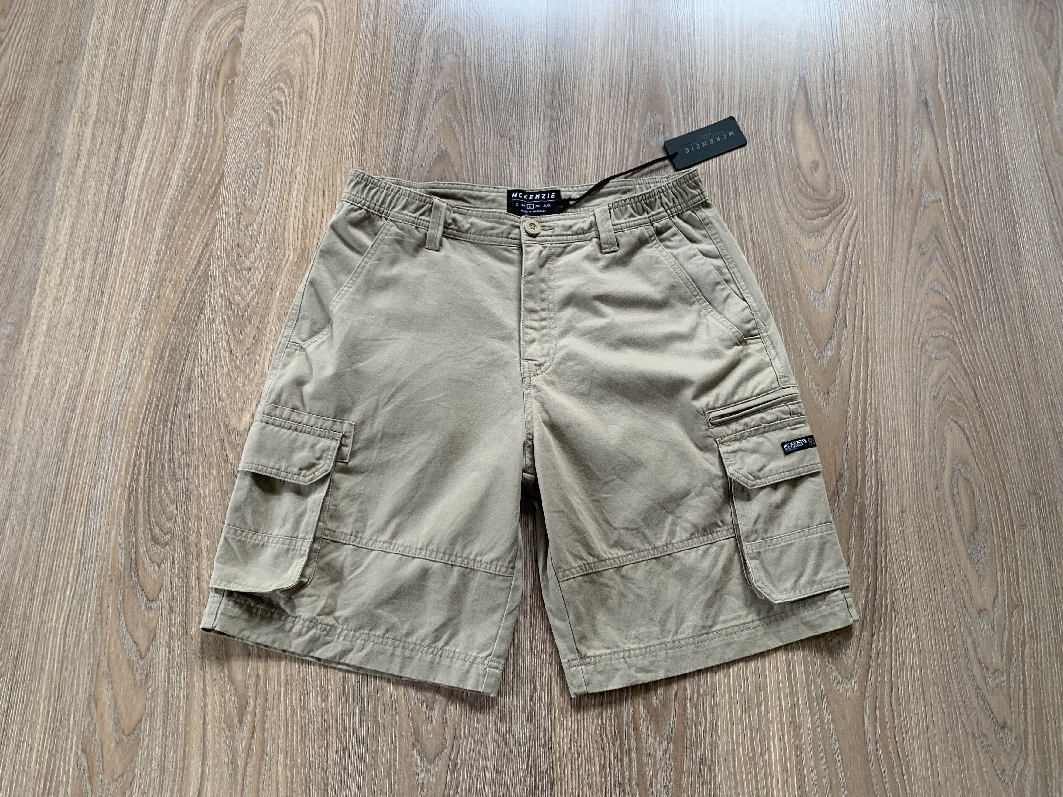 Other Mckenzie Mens Beige Cotton Cargo Shorts Size US 34 / EU 50 - 1 Thumbnail