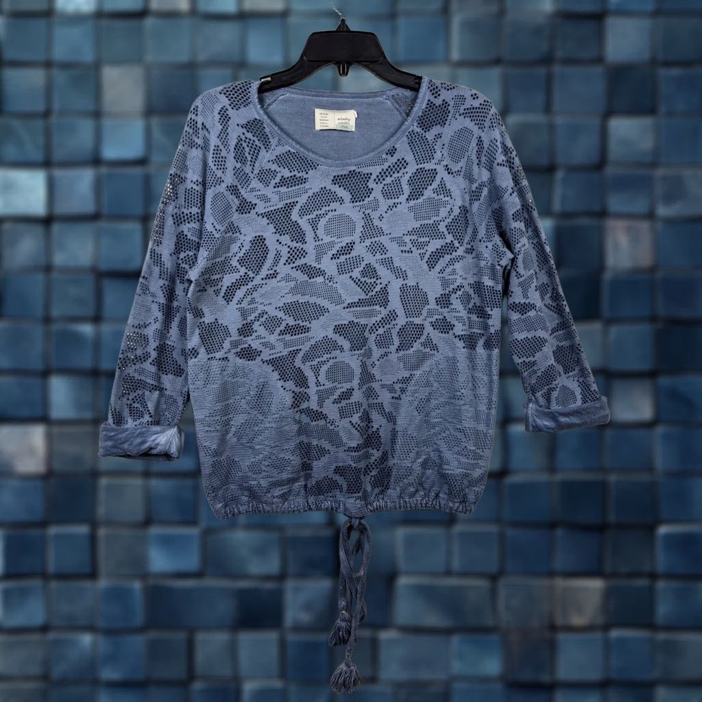Anthropologie Anthropologie Saturday Sunday Teal Blue Lace Top XS Womens Tie Waist Round Neck Pullover Casual Shirt Size XS / US 0-2 / IT 36-38 - 1 Thumbnail