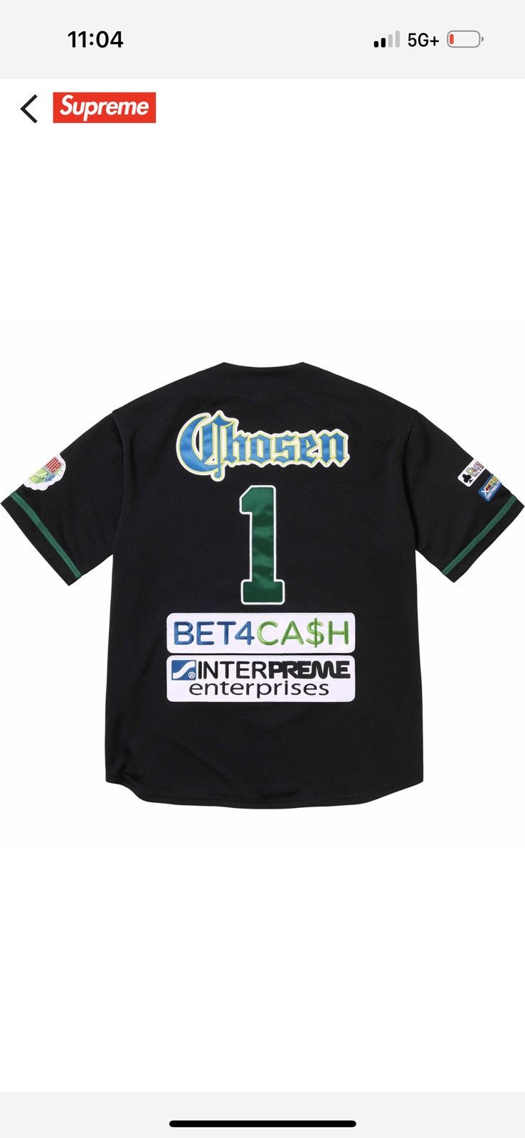 Supreme Chosen One Baseball Jersey Size US M / EU 48-50 / 2 - 7 Thumbnail