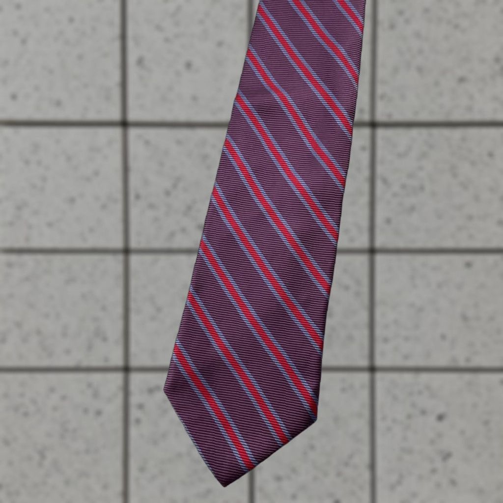 Brooks Brothers VINTAGE Brooks Brothers Makers Silk Tie Stripe Purple Blue Red Repp NeckTie 4x57 Handmade USA 100% Silk Woven Tie Capsule Wide Necktie Mens Size ONE SIZE - 1 Thumbnail