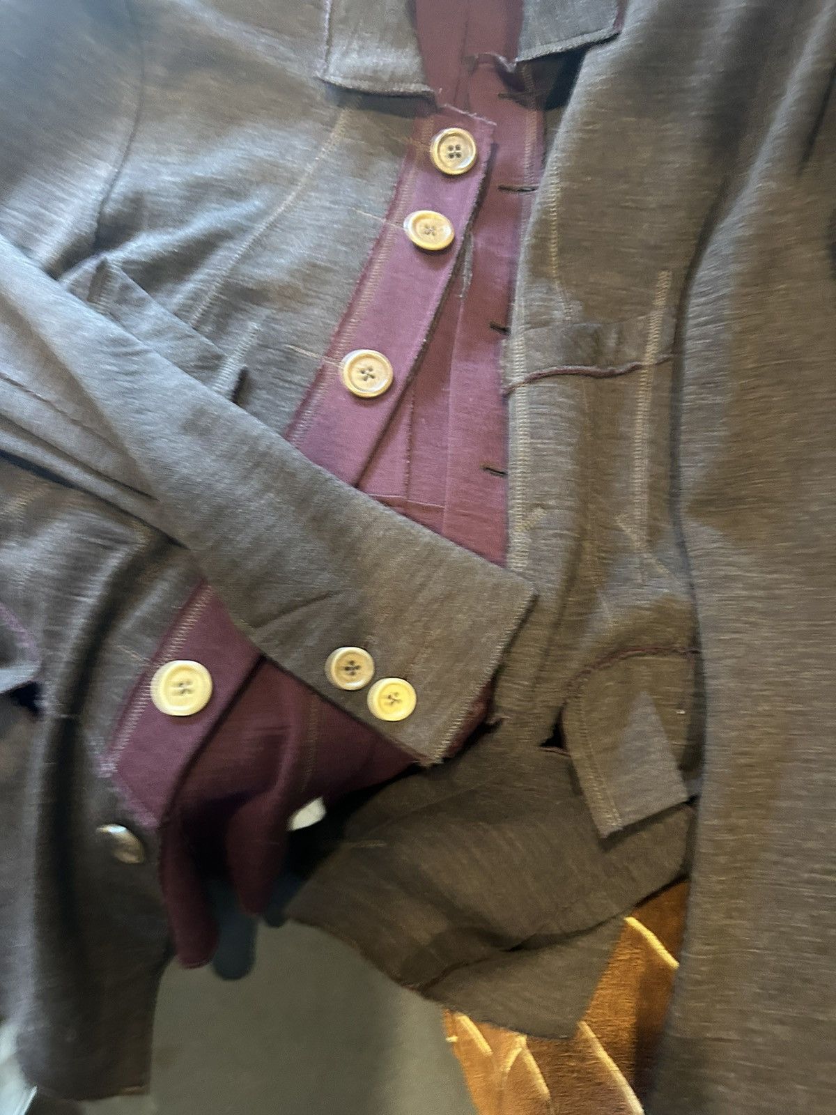 Takahiromiyashita The Soloist. s.0218 Wool Collared Cardigan Exposed Seam Size US S / EU 44-46 / 1 - 9 Thumbnail