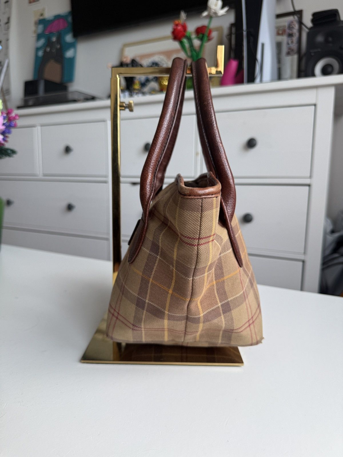 Barbour × Designer Barbour tartan big logo mini handbag designer old money rare Size ONE SIZE - 3 Thumbnail