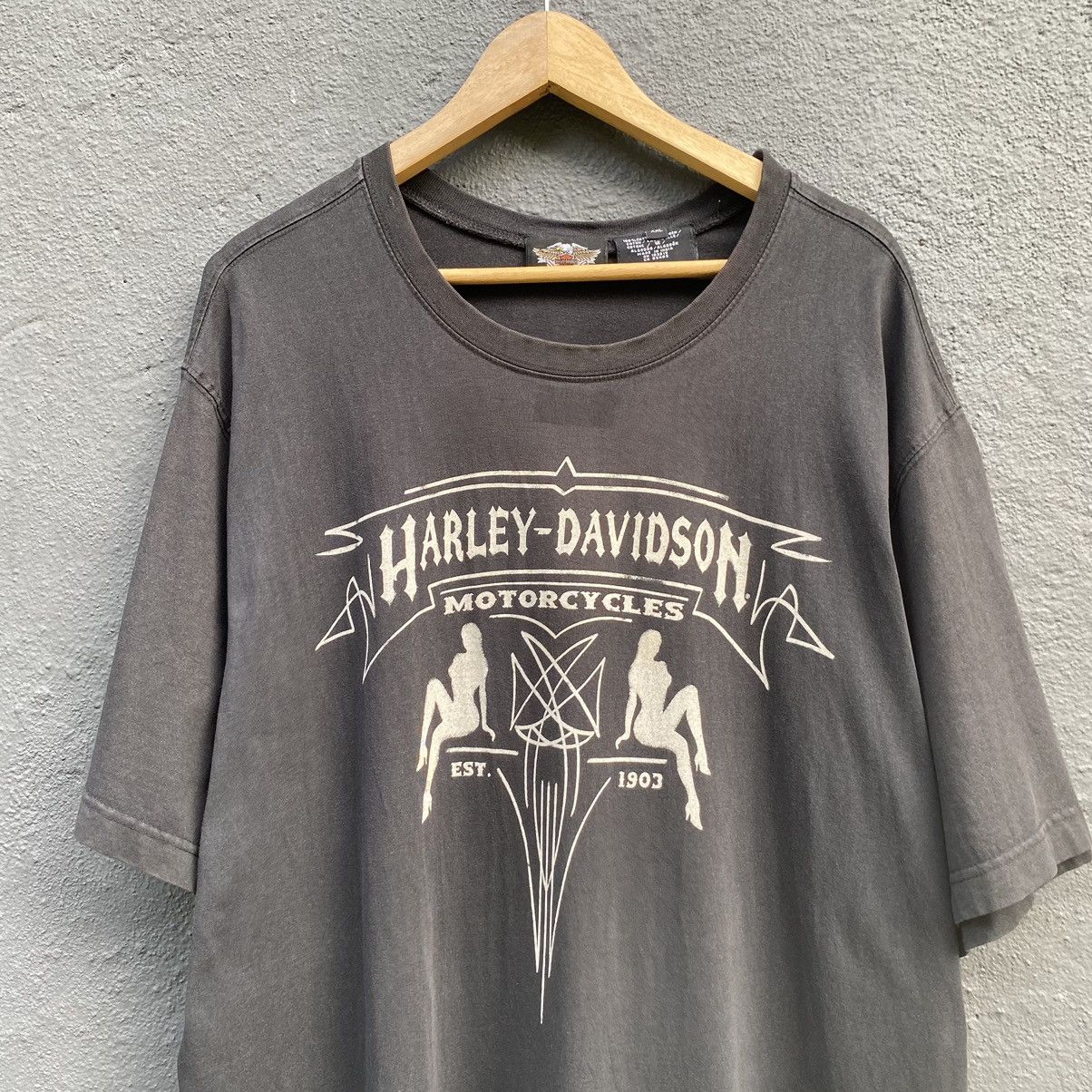 Harley Davidson Thrashed Faded Vintage Y2K Harley Davidson ERD GRUNGE TEE Size US XXL / EU 58 / 5 - 2 Thumbnail
