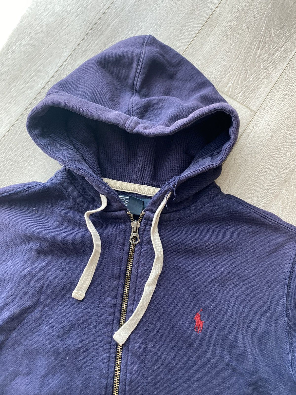 Polo Ralph Lauren × Ralph Lauren × Vintage Vintage Polo Ralph Lauren Zip Hoodie Sun Faded distressed Size US M / EU 48-50 / 2 - 5 Thumbnail