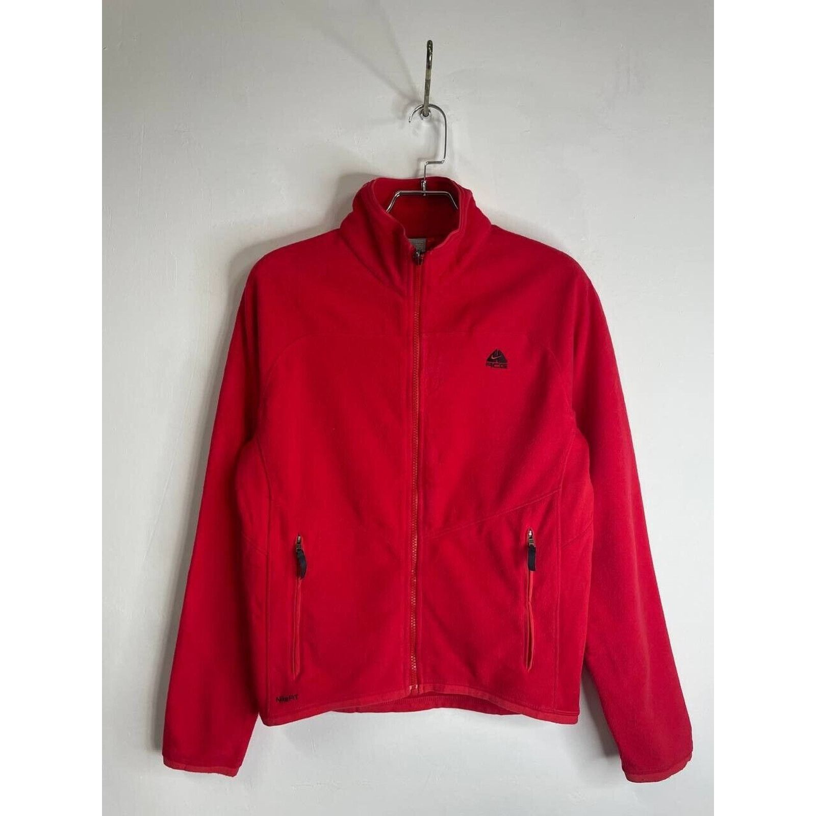 Nike × Vintage Vintage Nike ACG Red Fleece Jacket Outdoor Hiking Size US S / EU 44-46 / 1 - 1 Thumbnail