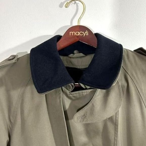 Bill Blass Vintage Bill Blass Trench Coat Mens M, Gray 90s Size US M / EU 48-50 / 2 - 3 Thumbnail