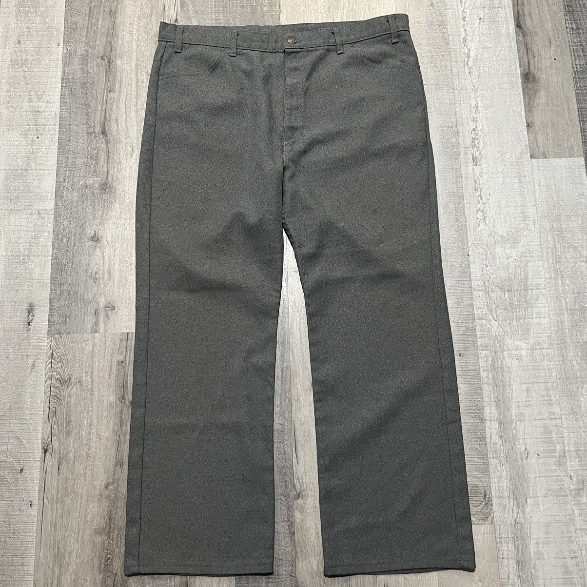 Levi's × Vintage VTG Levis Sta-Prest Grey Straight 90s Trouser Dress Pants Size US 42 / EU 58 - 1 Thumbnail