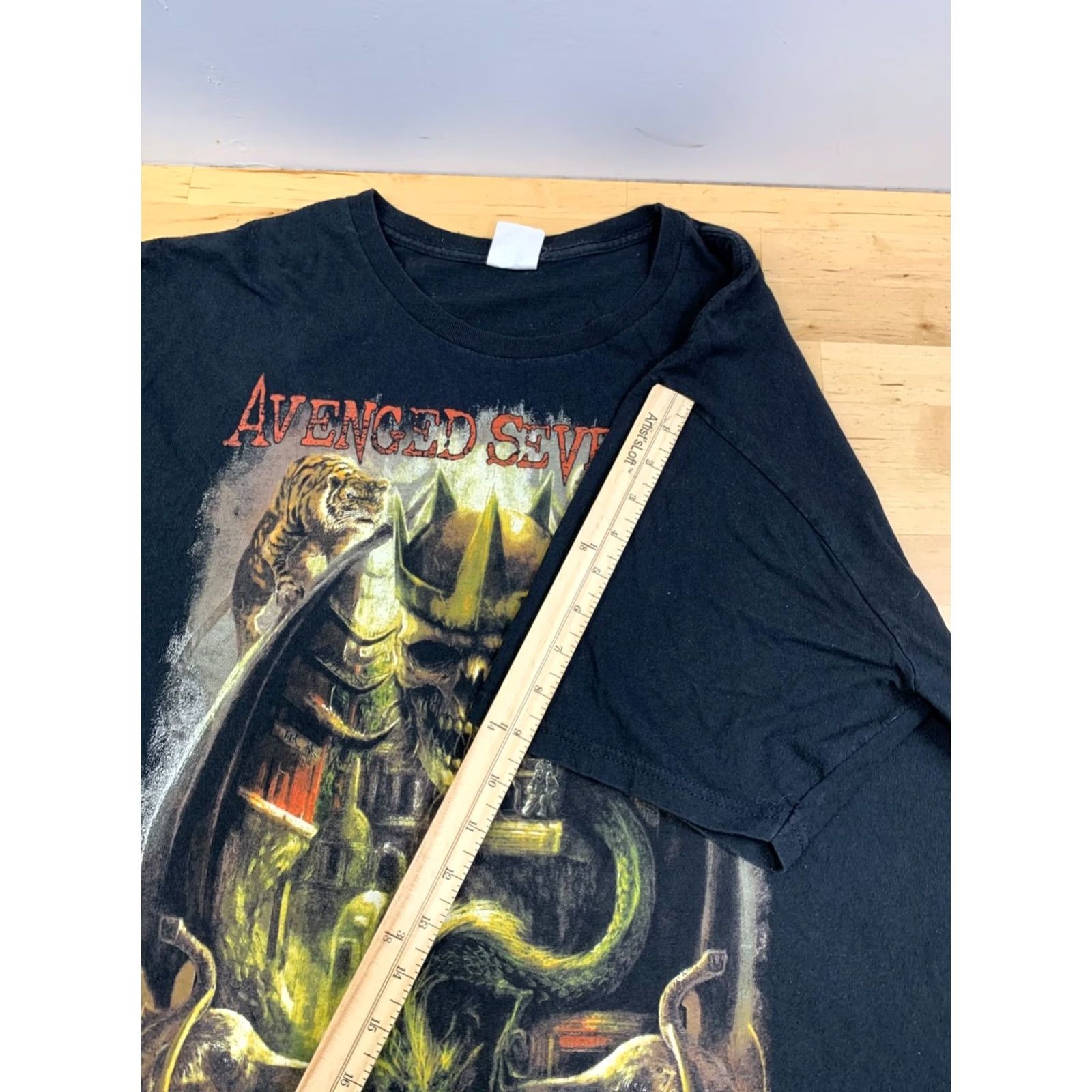 Vintage Avenged Sevenfold 2015 World Tour Shirt Black 2XL Band Rock Tee Men XS? Size US XXL / EU 58 / 5 - 6 Thumbnail