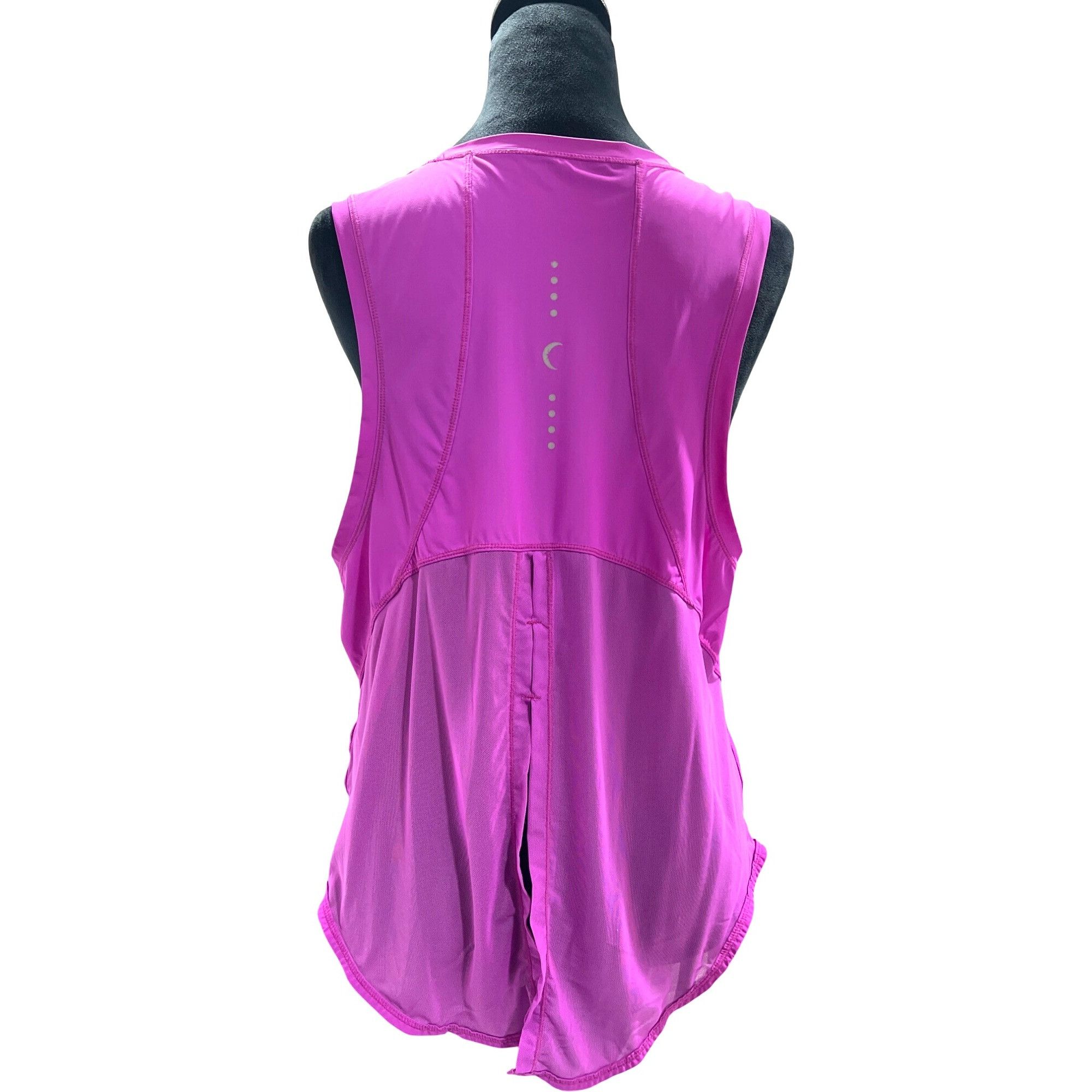 Other Women's Purple Open-Back Tie Workout Tank Top Sheer Mesh Pan Size L / US 10 / IT 46 - 2 Thumbnail