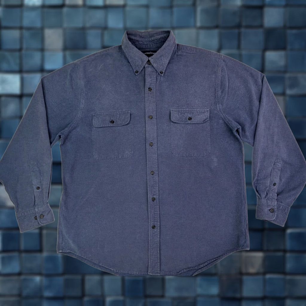 Lands' End Lands' End Button-Up Shirt Men L Blue Flannel Thermal Casual Long Sleeve Size US L / EU 52-54 / 3 - 1 Thumbnail