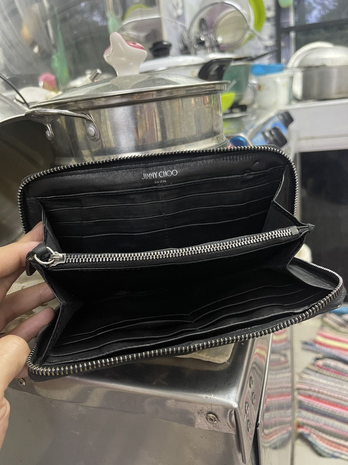 Jimmy Choo Vtg Jimmy Choo Studded Leather Wallet Size ONE SIZE - 7 Thumbnail