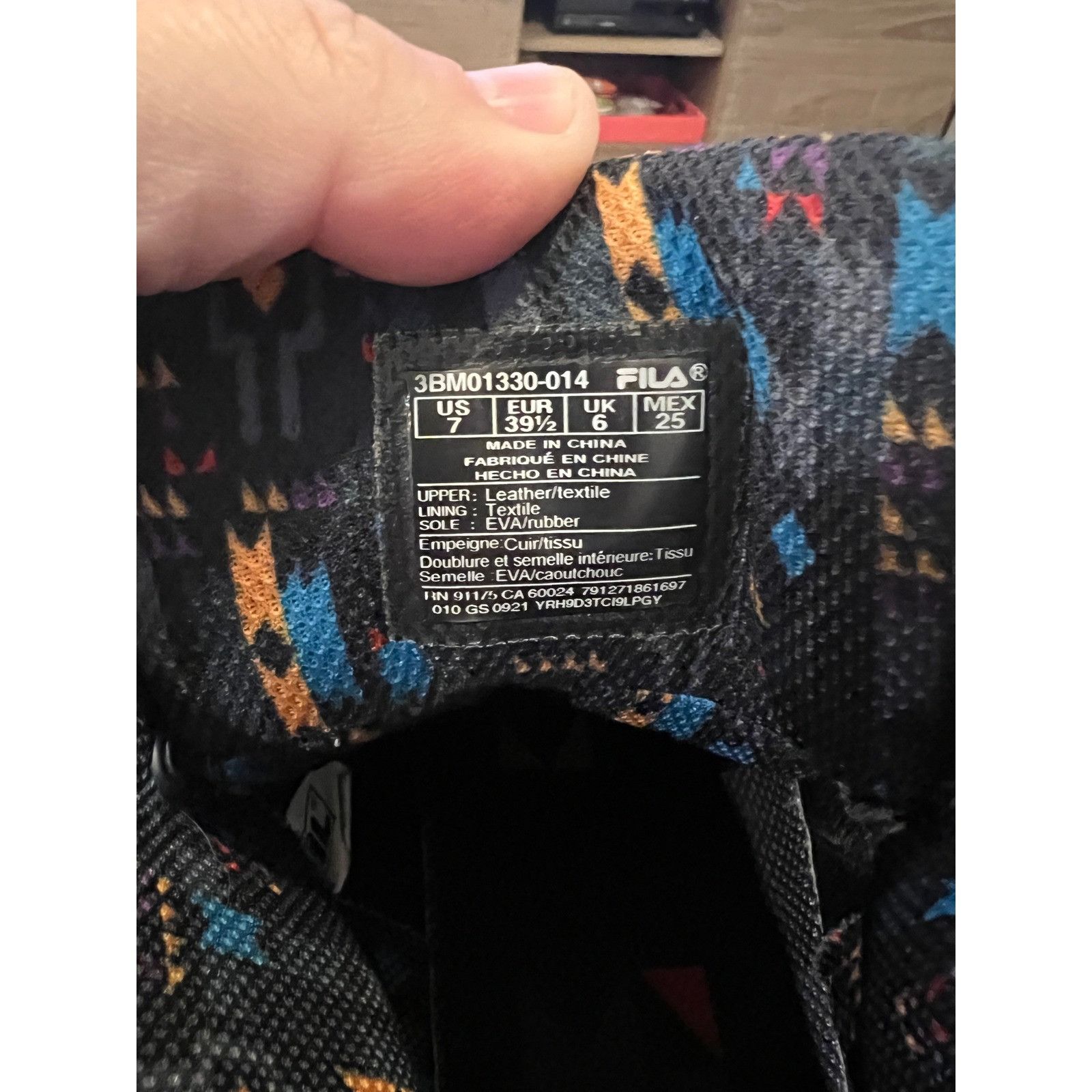 Fila FILA Basketball Shoes Aztec Print High Top Sneakers Athletic Size US 7 / IT 37 - 9 Thumbnail
