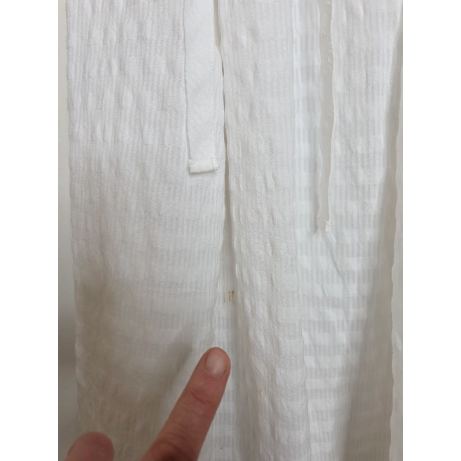 Vintage The Nines by HATCH Dress Womens M Sundress White Midi Sleeveless Square Neck Zip Smocked Floral Pattern - Floral Casual Summer 2020s Boys? Size M / US 6-8 / IT 42-44 - 6 Thumbnail