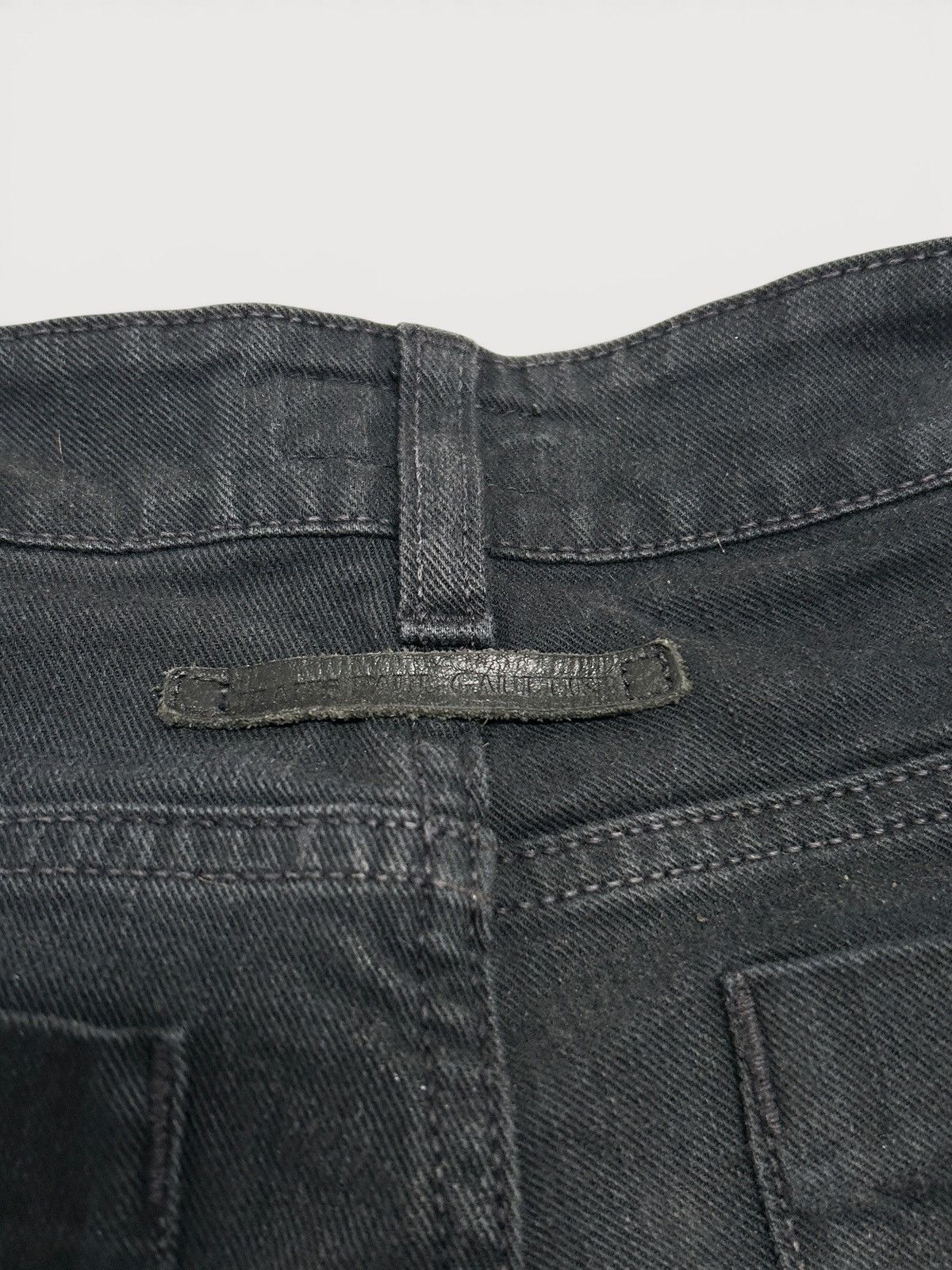 Jean Paul Gaultier Waxed Black Metal Patch Denim Size US 29 - 10 Thumbnail
