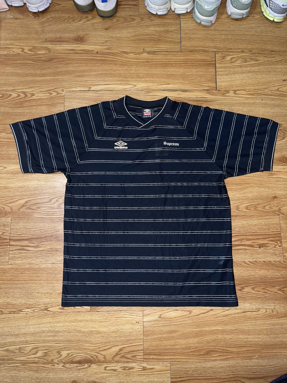 Supreme × Umbro Supreme®/Umbro® Stripe Soccer Jersey | Grailed