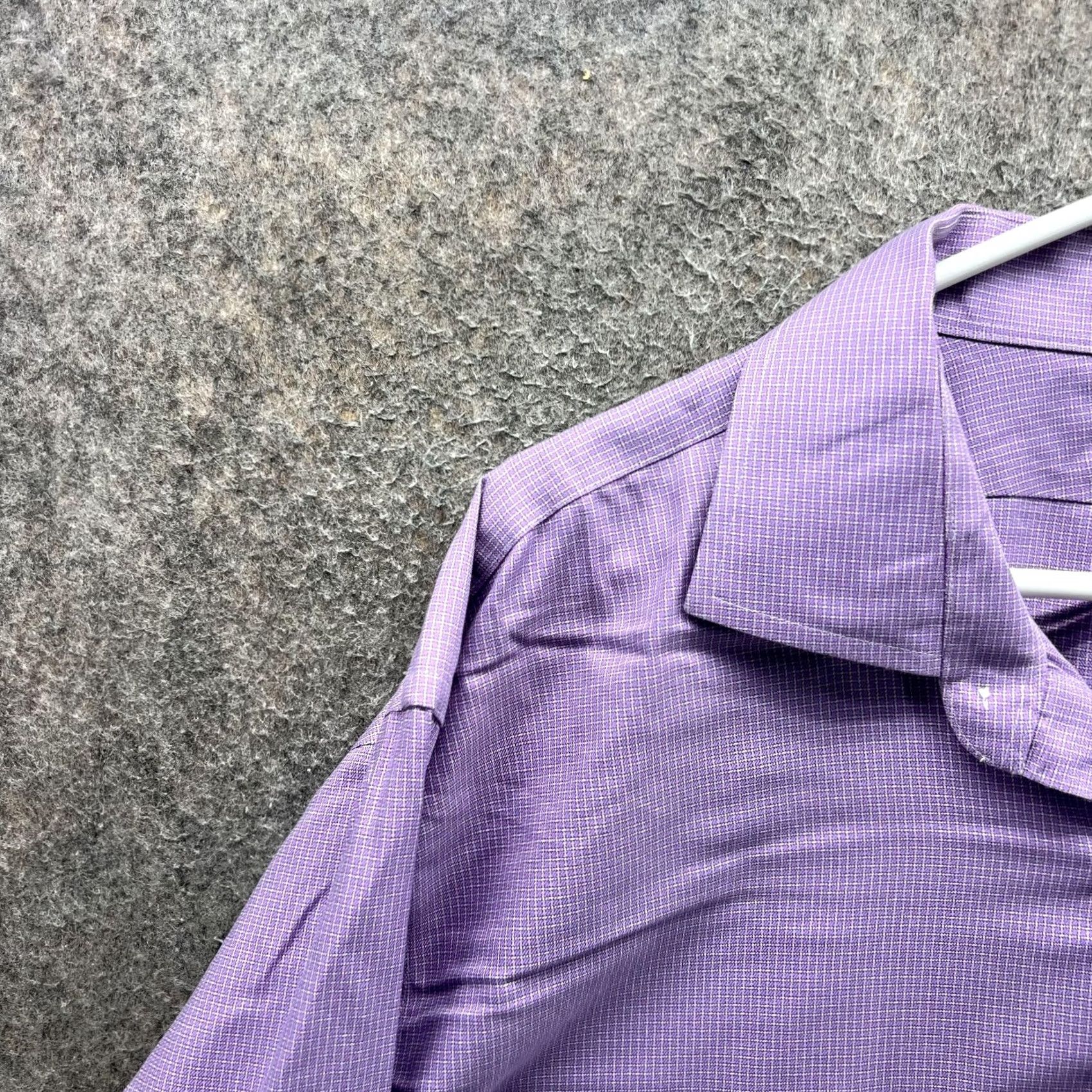 Brooks Brothers Brooks Brothers Dress Shirt Mens 18 6/7 Purple Check Slim Fit 346 Non Iron Shirt Size 48R - 7 Thumbnail