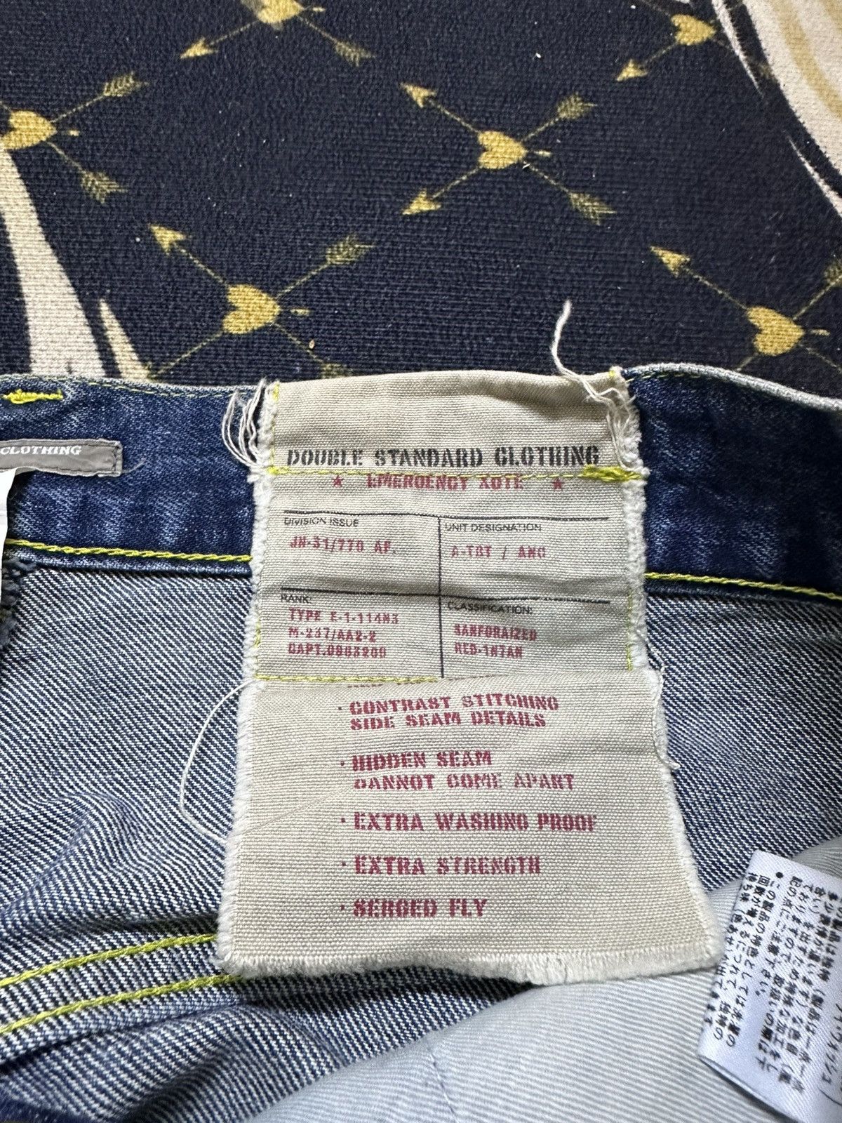 Doublet Vintage Double Standard Tough Serged Fly Hidden Seam Denim Size US 31 - 7 Thumbnail