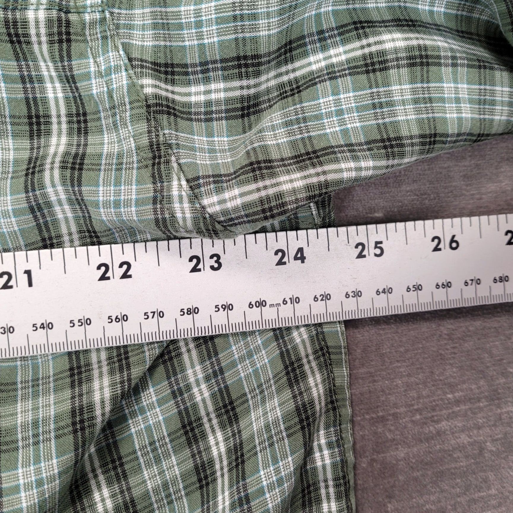 The North Face The North Face Mens XL Green Plaid Short Sleeve Button Up Hiking Shirt Modal Size US XL / EU 56 / 4 - 7 Thumbnail