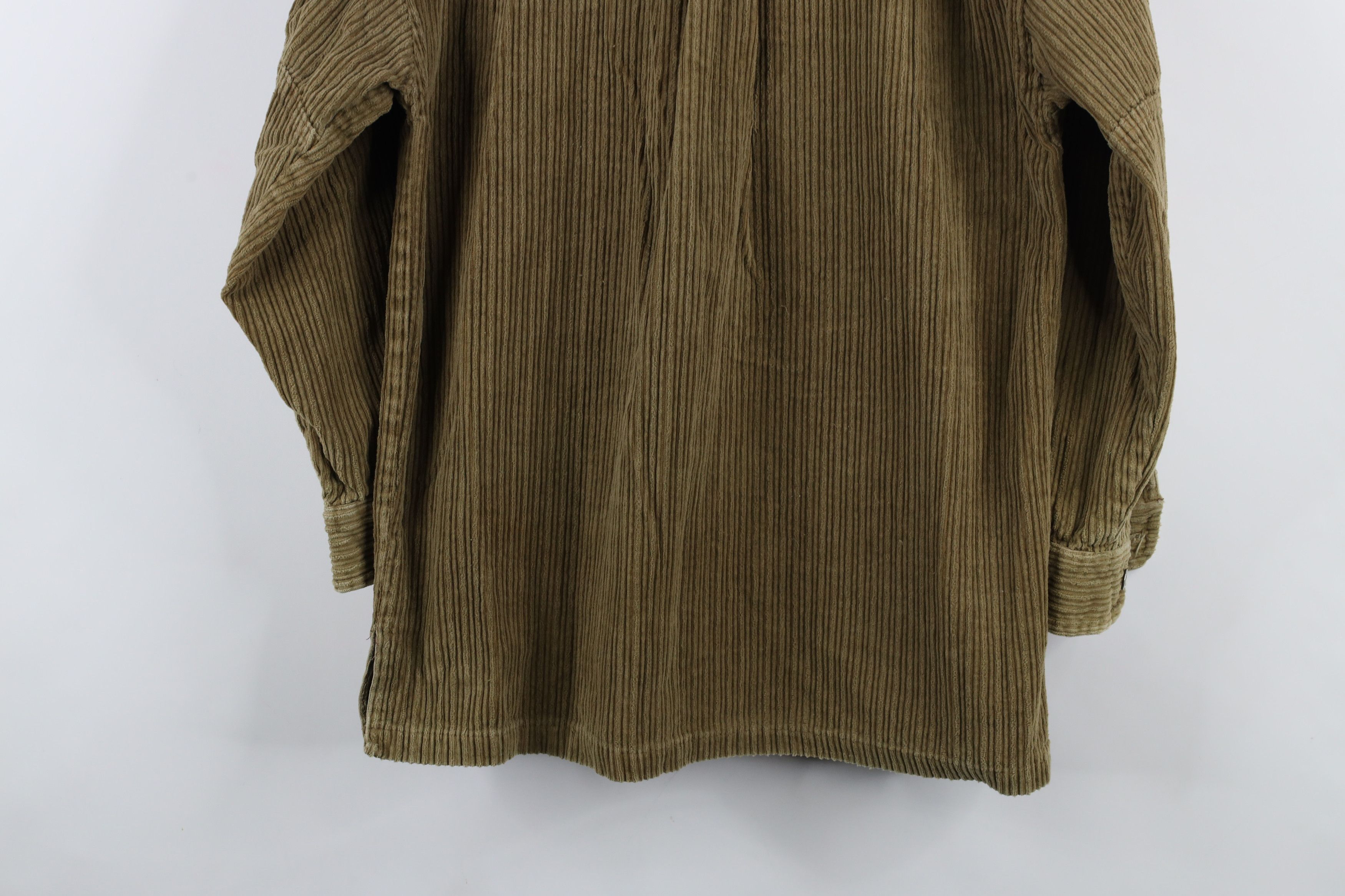 Vintage Vintage 90s Y2K Streetwear Full Zip Corduroy Shirt Jacket Size M / US 6-8 / IT 42-44 - 14 Thumbnail