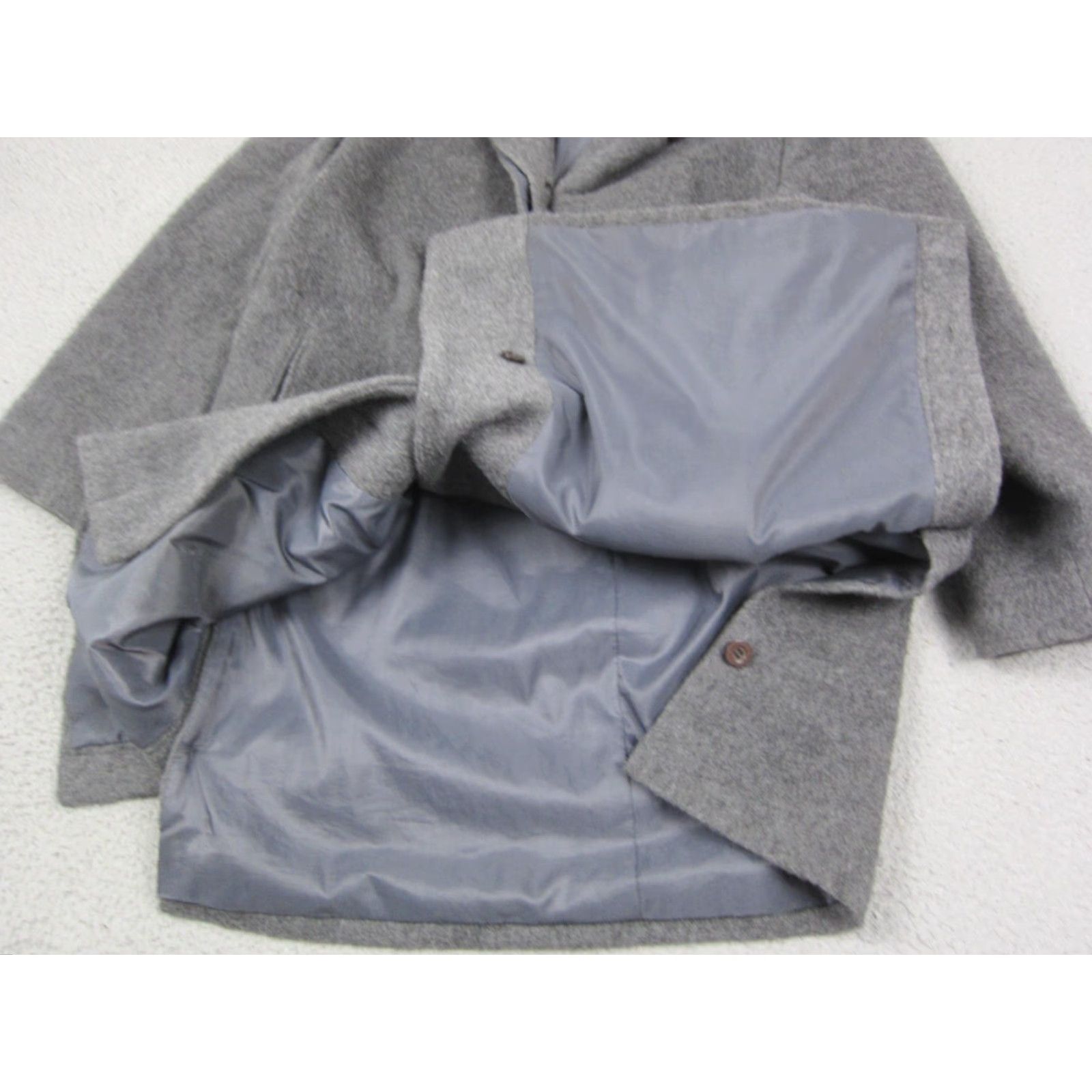 Vintage VINTAGE harvé benard Jacket Womens XL Gray Wool Overcoat 80s 90s Classic Size XL / US 12-14 / IT 48-50 - 4 Thumbnail