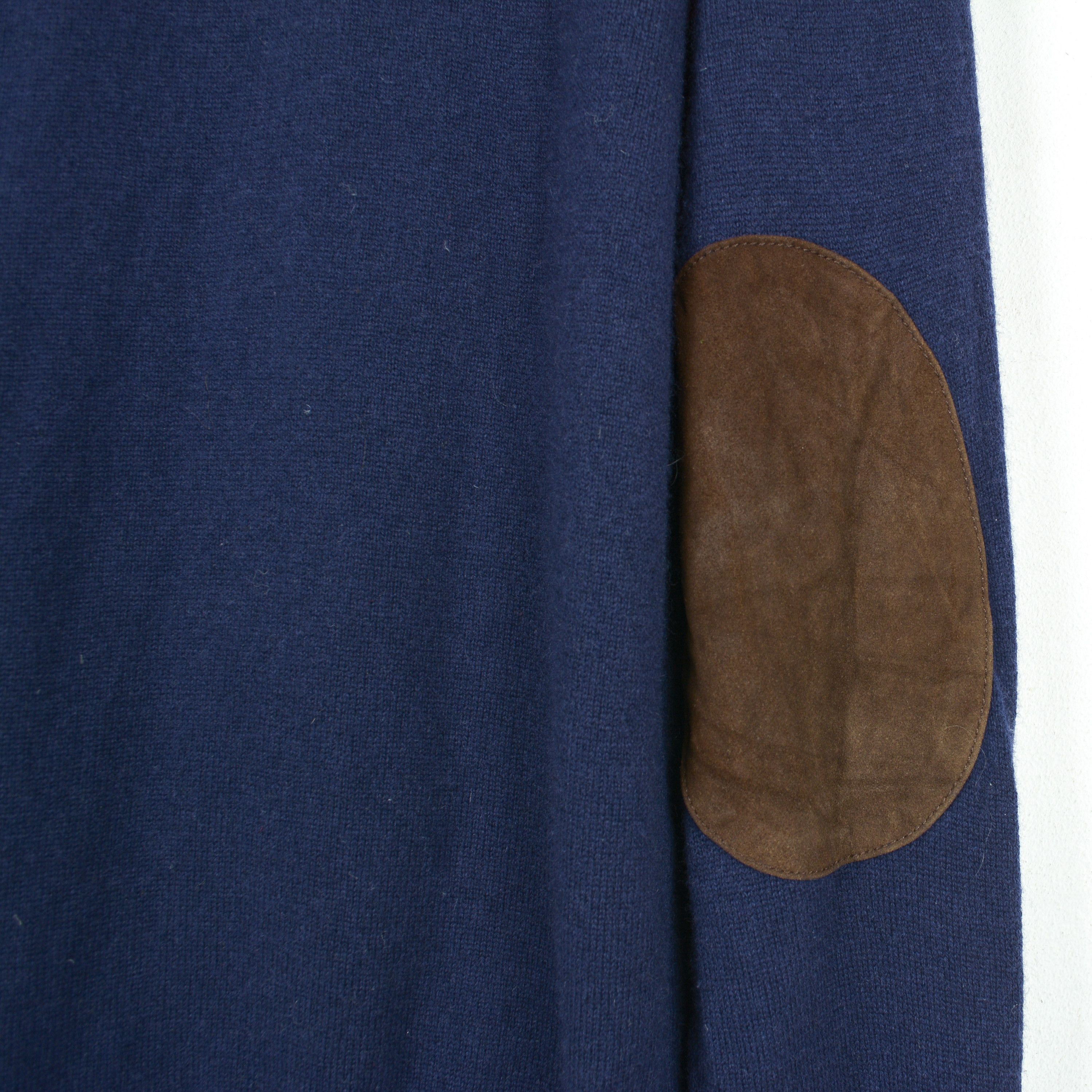 Polo Ralph Lauren Jumper Merino Wool Cardigan Jacket Sweater Elbow Patches Size US L / EU 52-54 / 3 - 4 Thumbnail