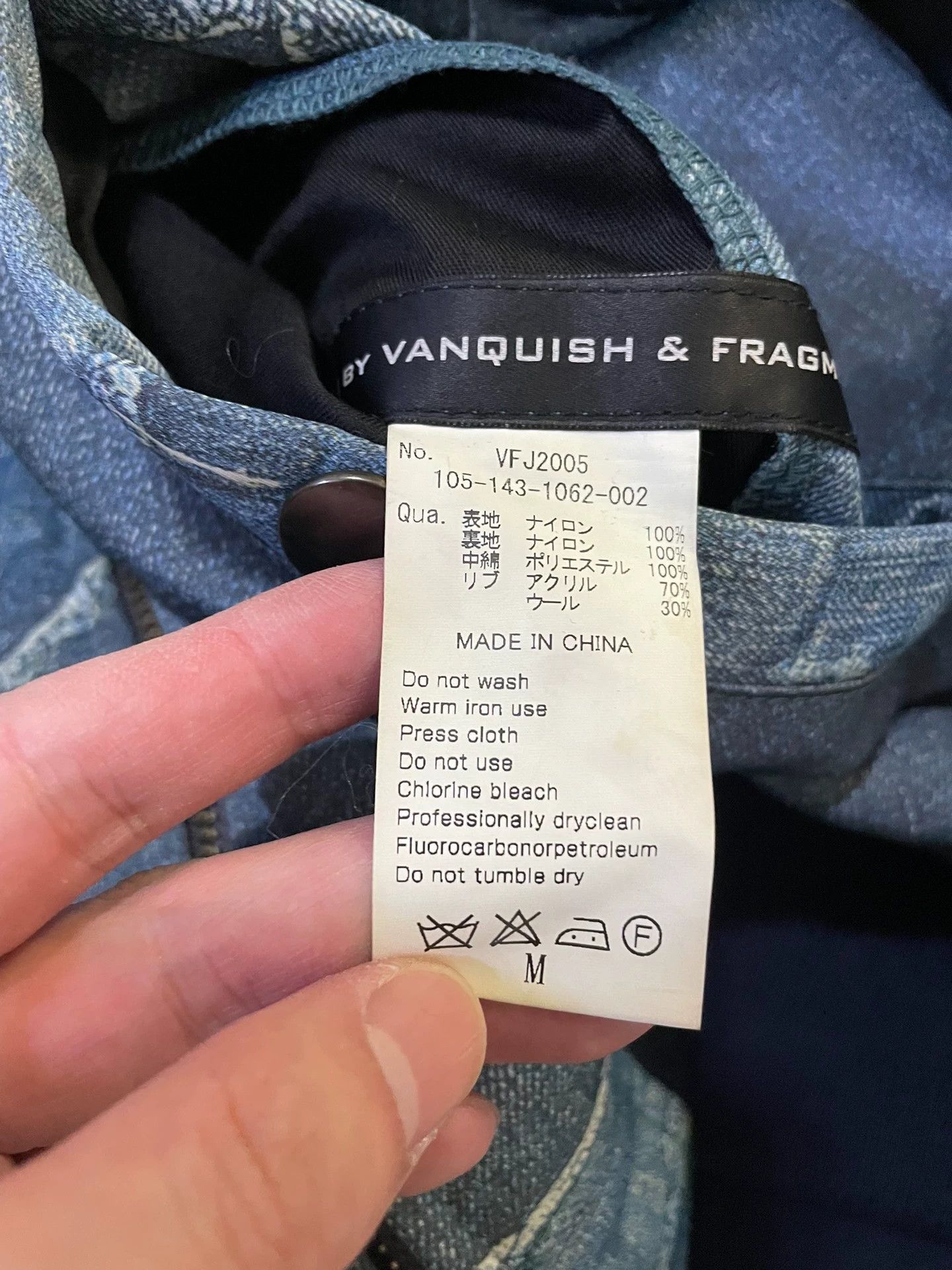 Vanquish DENIM BY VANQUISH x FRAGMENT 2Sided Jacket Bk/Bl M Size US M / EU 48-50 / 2 - 9 Thumbnail