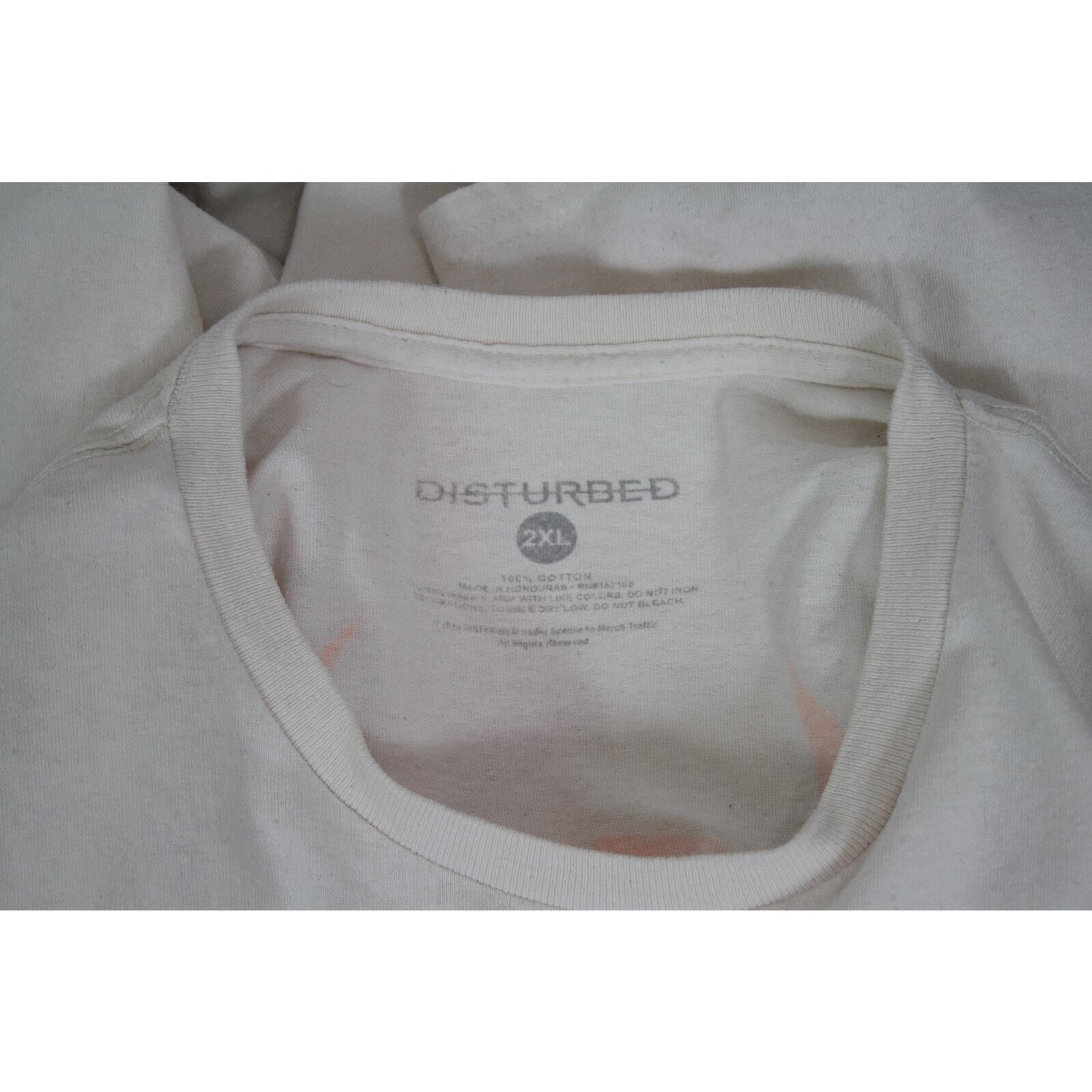 Band Tees Disturbed 2023 Tour Double Sided White T-Shirt Mens 2XL Size US XXL / EU 58 / 5 - 5 Thumbnail