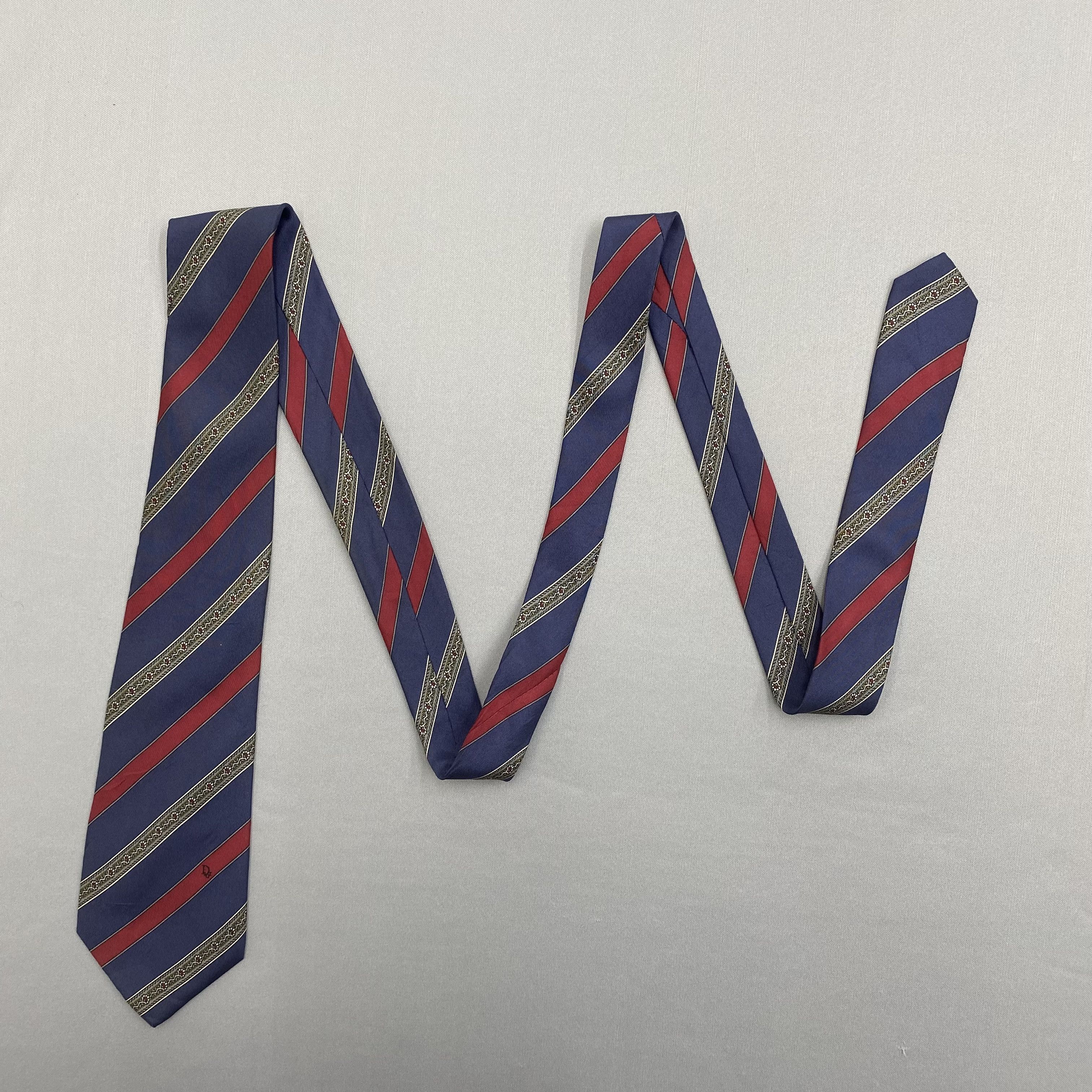 Japanese Brand Vintage Christian Dior SILK Necktie Cravate Pure Silk Size ONE SIZE - 5 Thumbnail