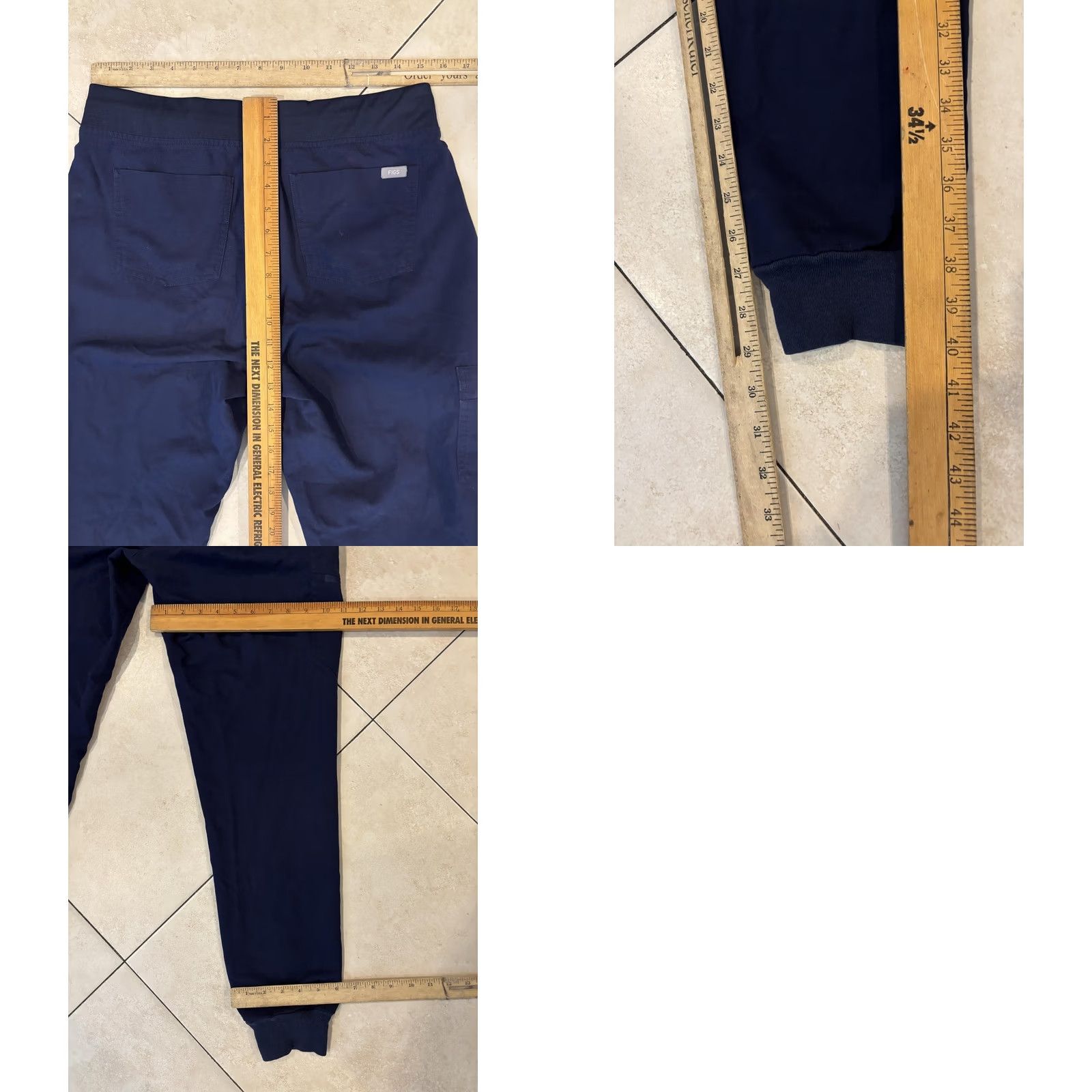 Vintage VINTAGE FIGS Technical Jogger Pants Womens Medium Navy Blue Drawstring Pockets Zip Size 32" / US 10 / IT 46 - 8 Thumbnail