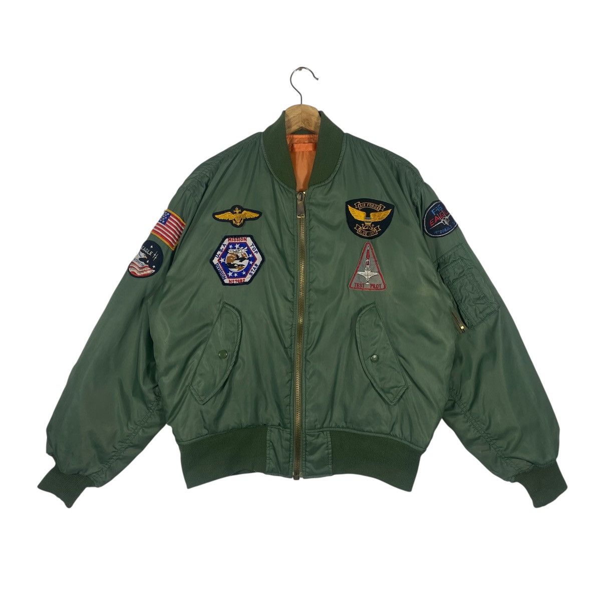 Japanese Brand Vintage 90s Flyers Mens Intermediate MA-1 Reversible Bomber Size US L / EU 52-54 / 3 - 1 Thumbnail