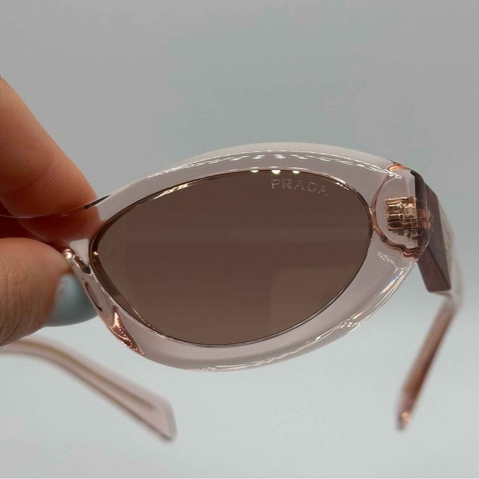 Prada NEW PRADA Symbol PR26ZS 19Q10D Transparent Peach/Light Brown Size ONE SIZE - 3 Thumbnail