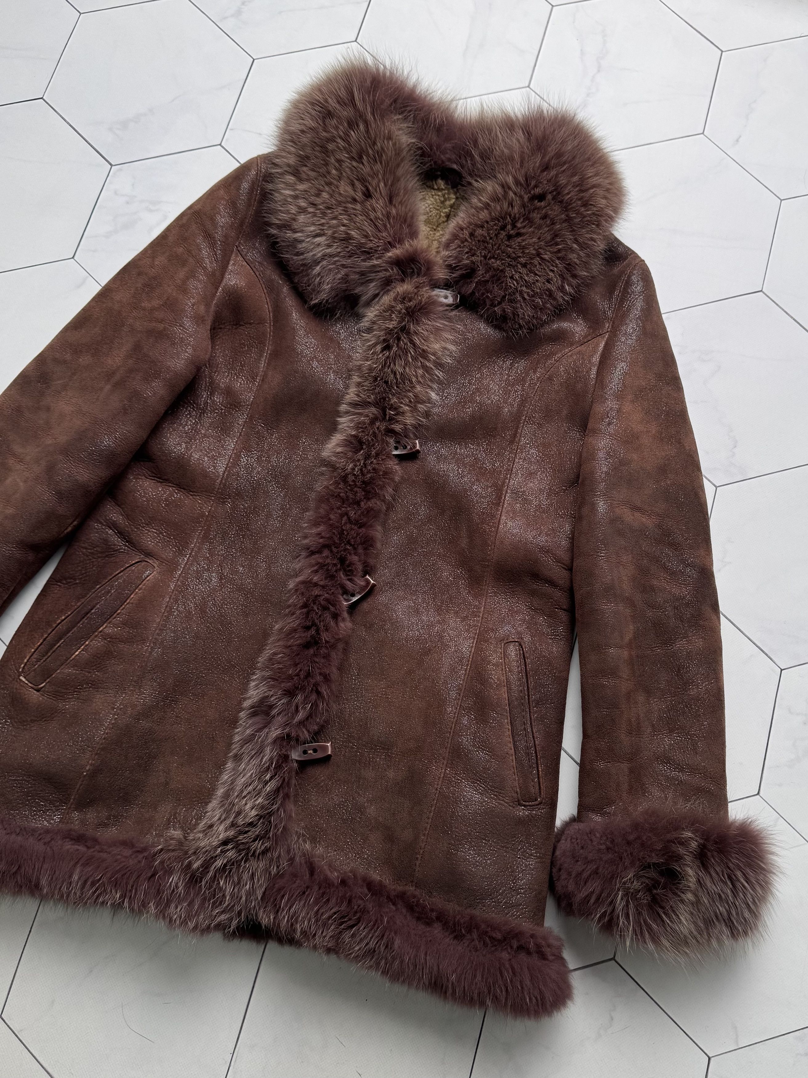 Vintage Vintage Real Sheepskin Coat With Real Fur (B250)D15E2 Size M / US 6-8 / IT 42-44 - 7 Thumbnail