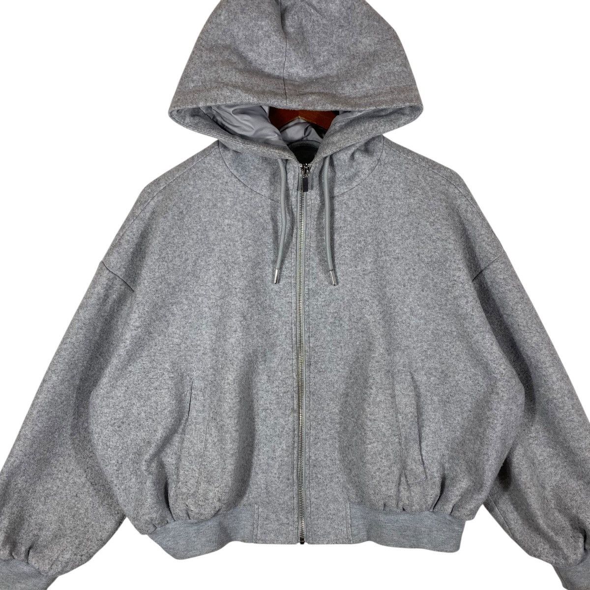 Zara Zara Hoodie Wool Zipper Jacket XS Size (Fit XL) Grey Colour Size XS / US 0-2 / IT 36-38 - 6 Thumbnail
