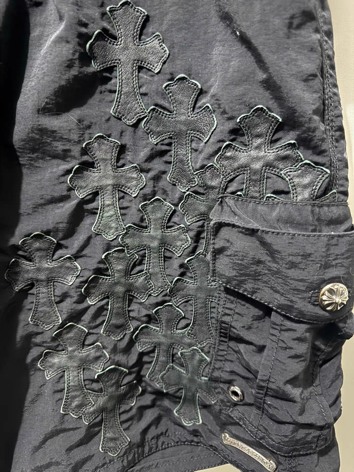 Chrome Hearts Chrome Hearts Cross Patch Leather Shorts K13 Size US 34 / EU 50 - 4 Thumbnail