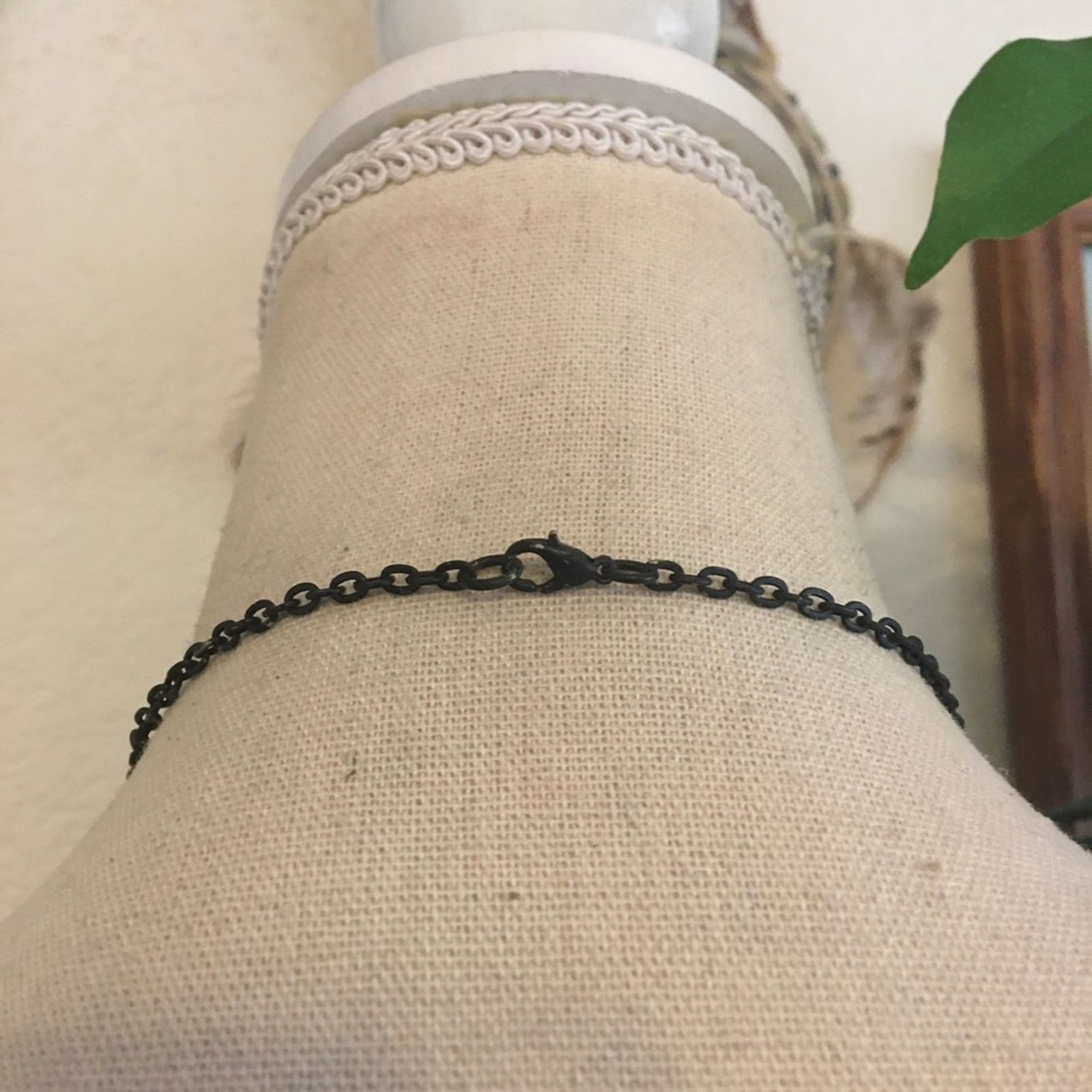 Jewelry Matte black stone accent amulet on chain Size ONE SIZE - 5 Thumbnail