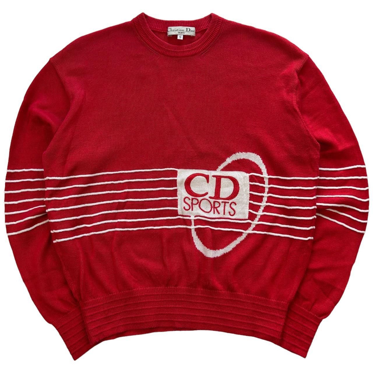 image of Vintage Christian Dior Sports Knit Jumper Woman's Size S in Red, Women's