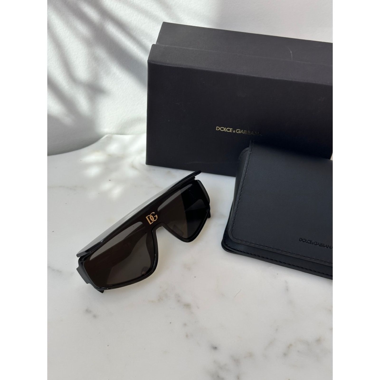 Dolce & Gabbana NEW Dolce & Gabbana DG6177 Black Logo Visor Sunglasses Size ONE SIZE - 4 Thumbnail