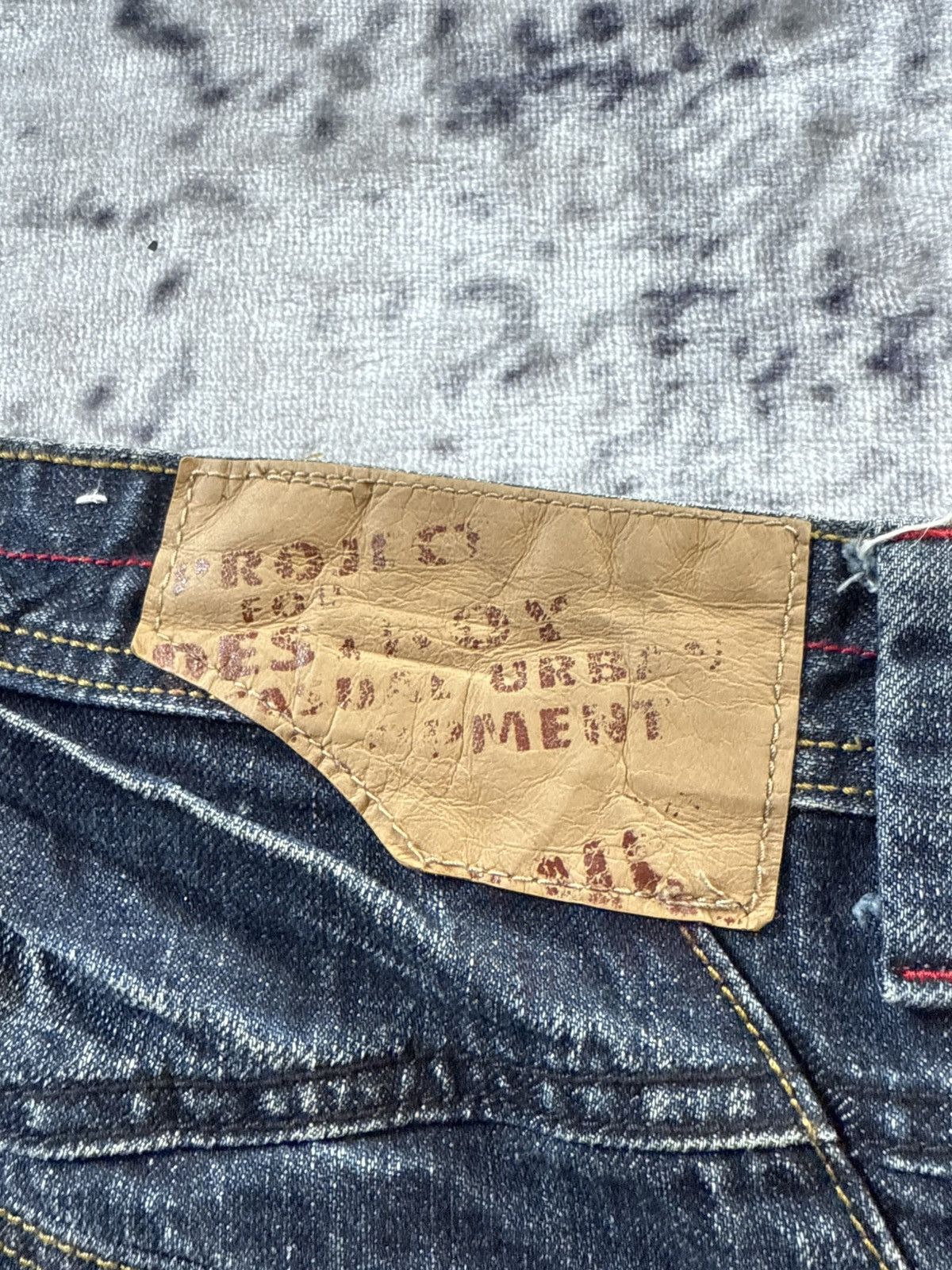 Japanese Brand Lemans Japan Claw Mark Whiskers Shadow Wash Jeans Size US 29 - 22 Thumbnail