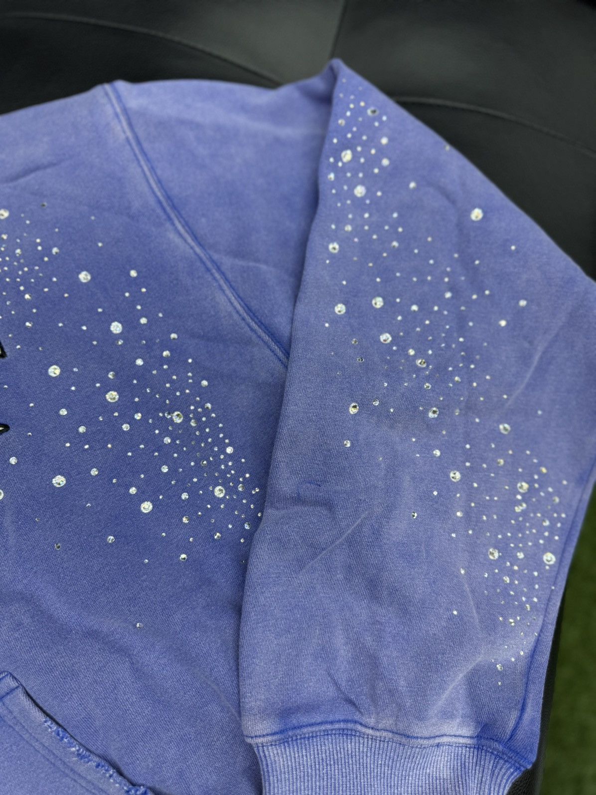 Vale Valley Hoodie Stone Zip Up Blue Crystals Size XXL (NEW) Size US XXL / EU 58 / 5 - 4 Thumbnail