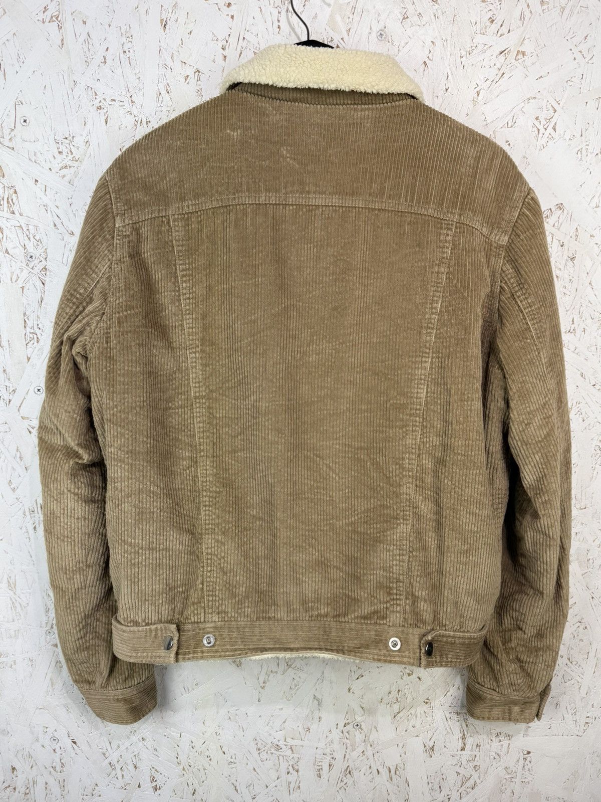 A.P.C. APC Shearling Ribbed Corduroy Sherpa Jacket Size L Beige Size US L / EU 52-54 / 3 - 5 Thumbnail
