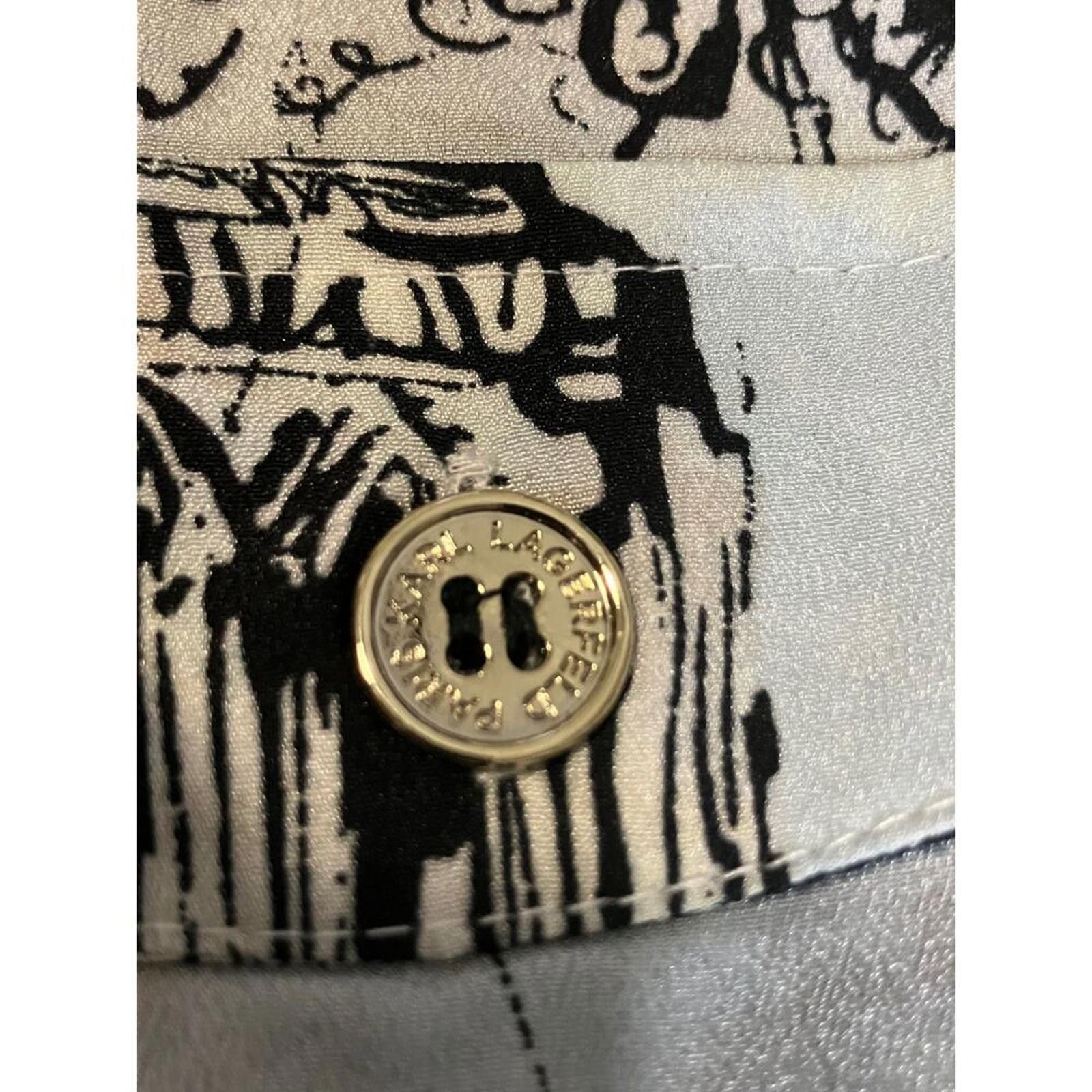 Karl Lagerfeld Karl Lagerfeld Paris Parisian Landmarks Print Blouse Size L Size L / US 10 / IT 46 - 10 Thumbnail
