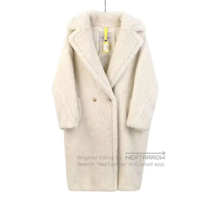Max Mara MaxMara Alpaca Wool Women's Coat in White . Size S / US 4 / IT 40 - 1 Thumbnail