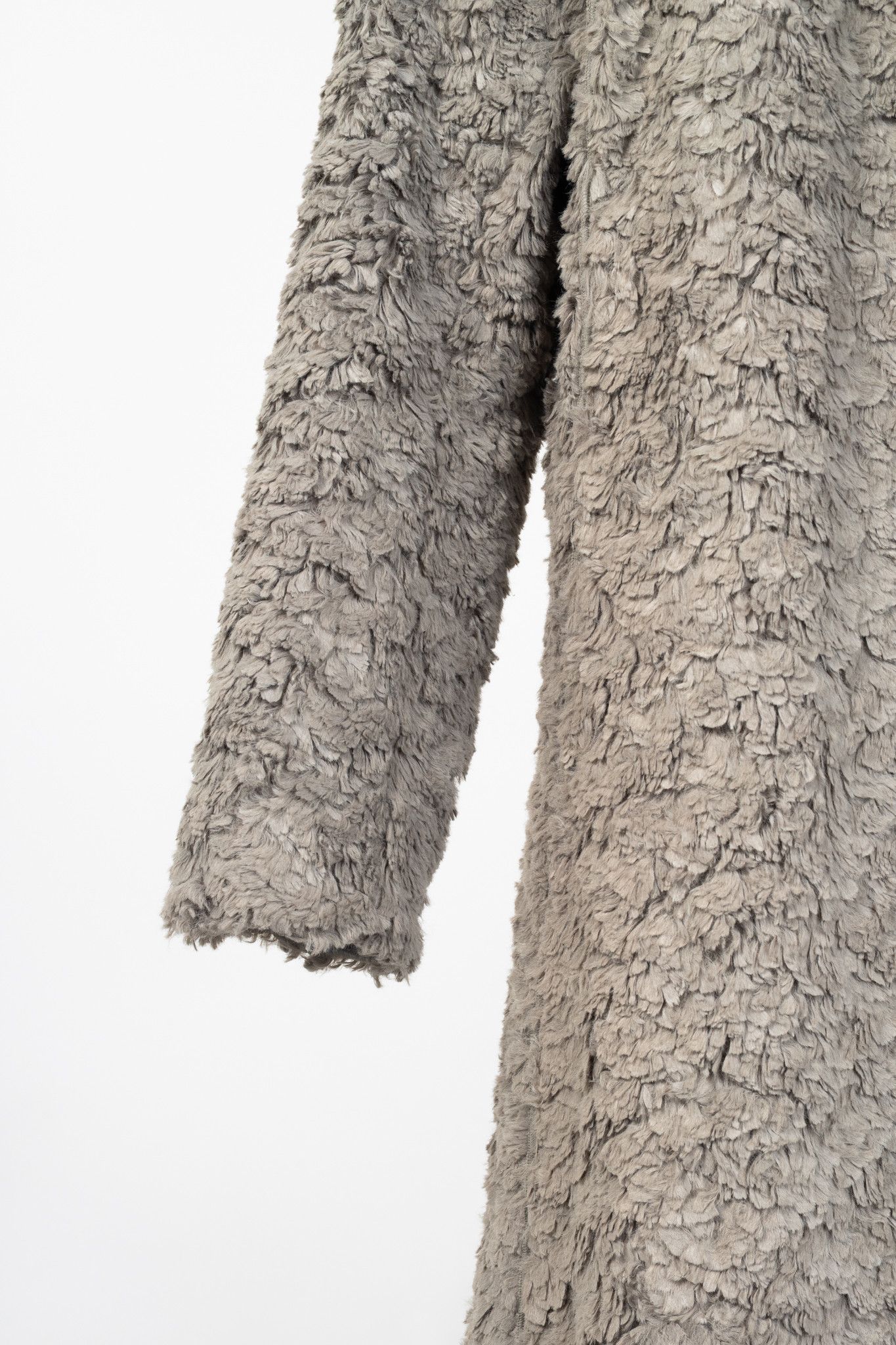 Annette Gortz Annette Gortz AW13 "Bird" Grey Faux-Fur Snap-Closure Coat Size M / US 6-8 / IT 42-44 - 6 Thumbnail