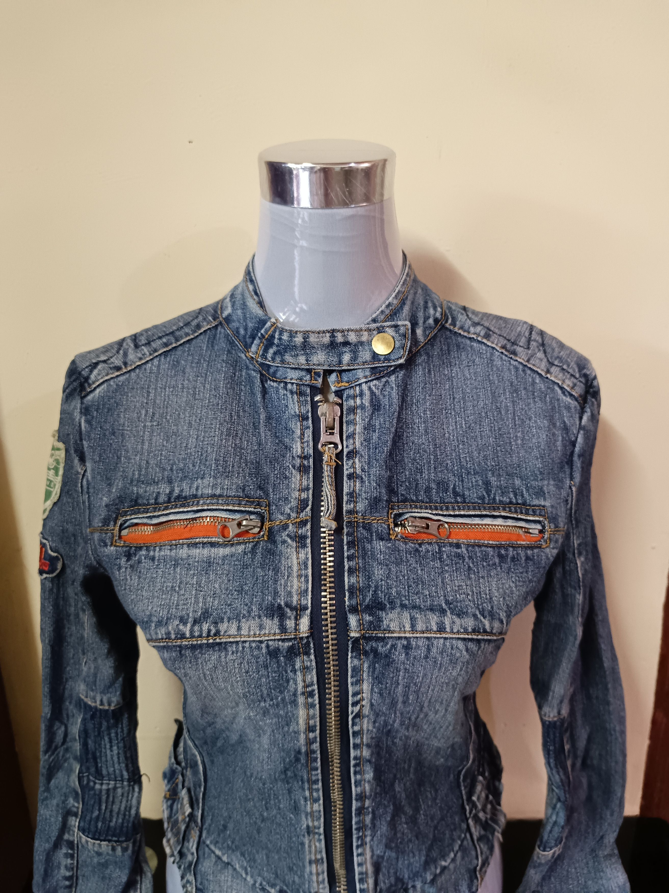 Japanese Brand Vintage denim motorcycle jacket women's Size S / US 4 / IT 40 - 2 Thumbnail